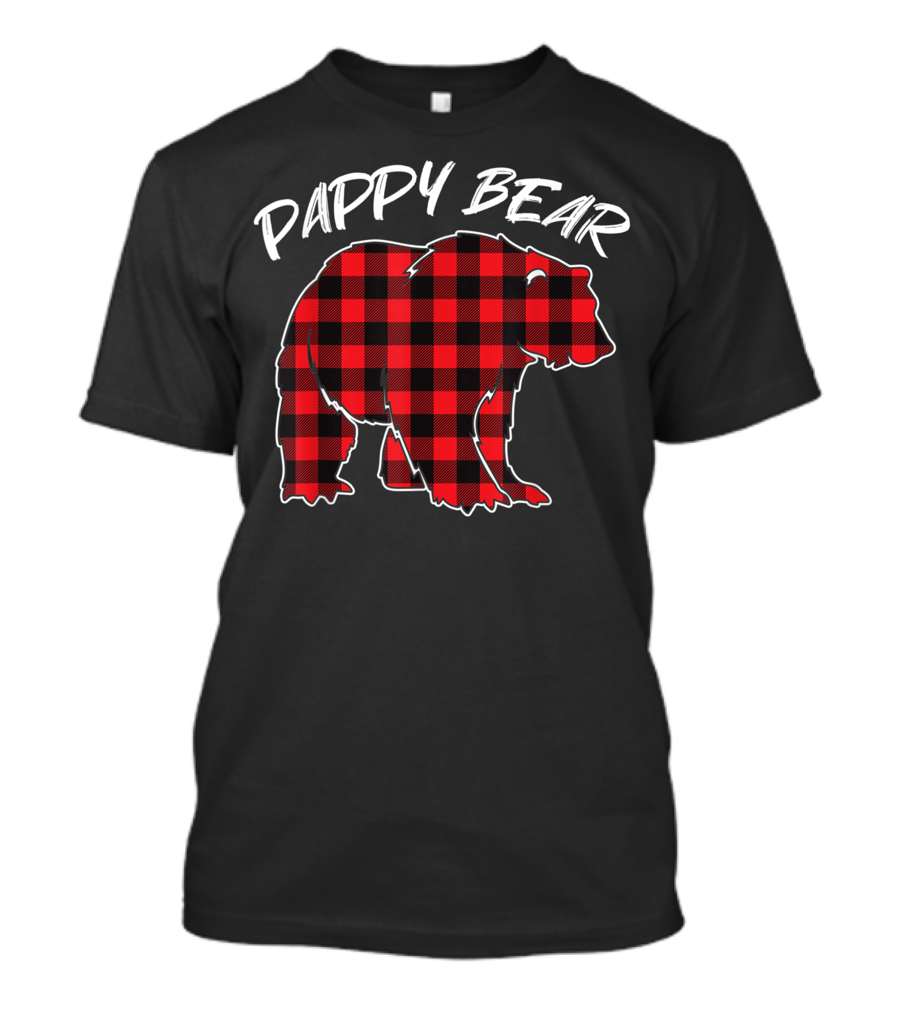 Pappy Bear Matching Christmas Red Plaid T-Shirt