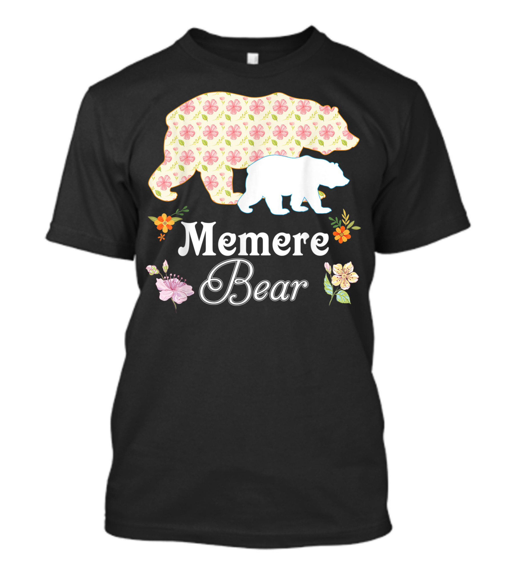 Memere Bear Floral Mommy Grandma Mother T-Shirt