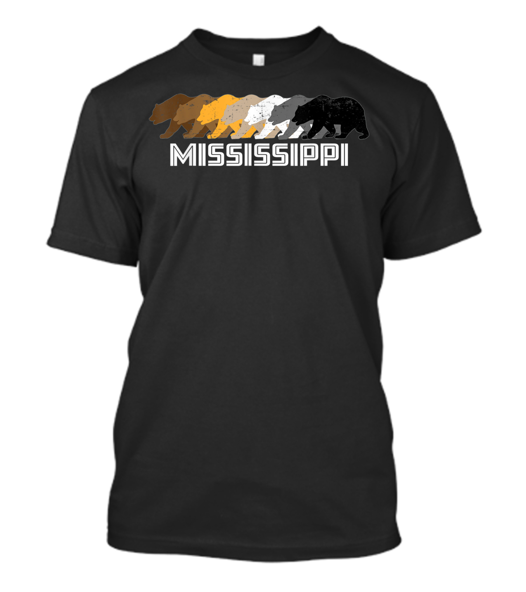 Mississippi Gay Bear Pride Rainbow T-Shirt