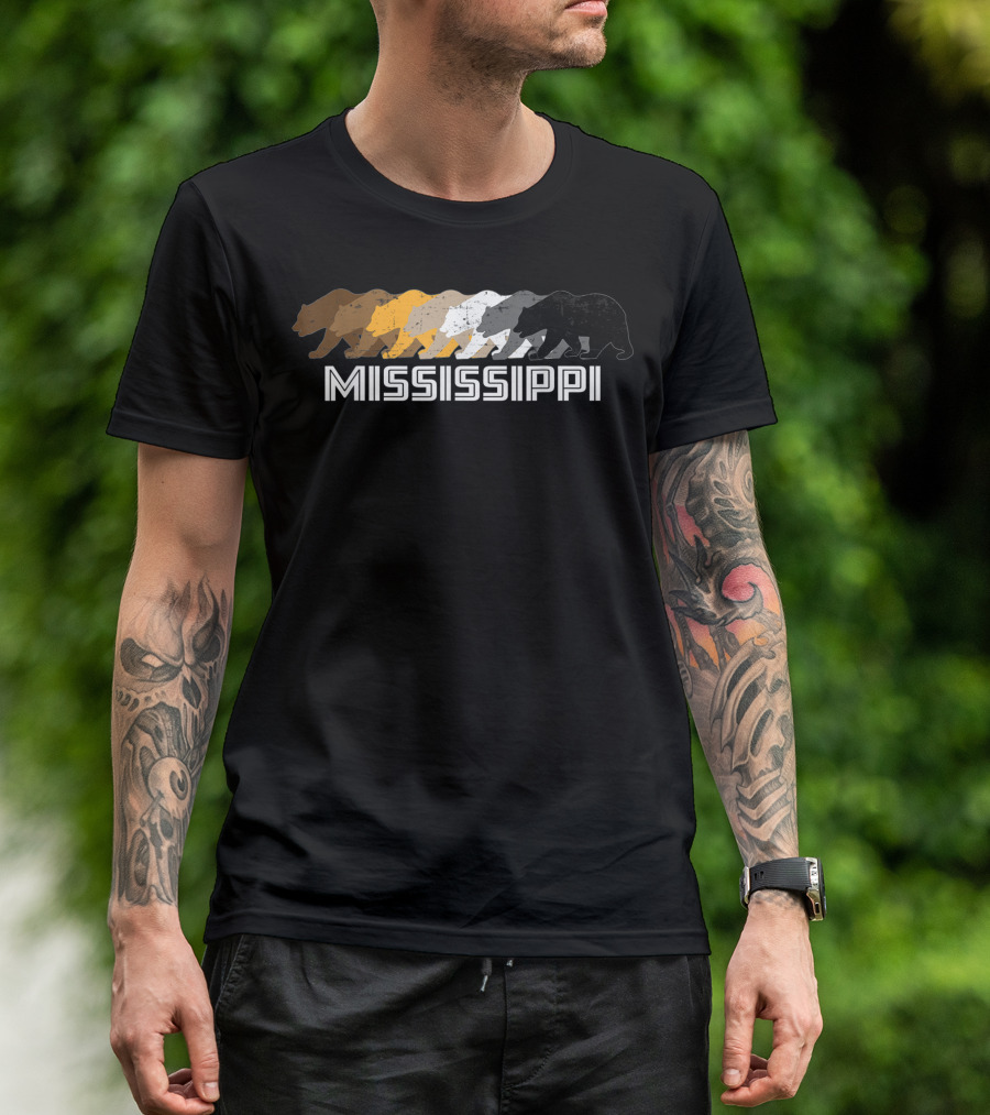 Mississippi Gay Bear Pride Rainbow T-Shirt