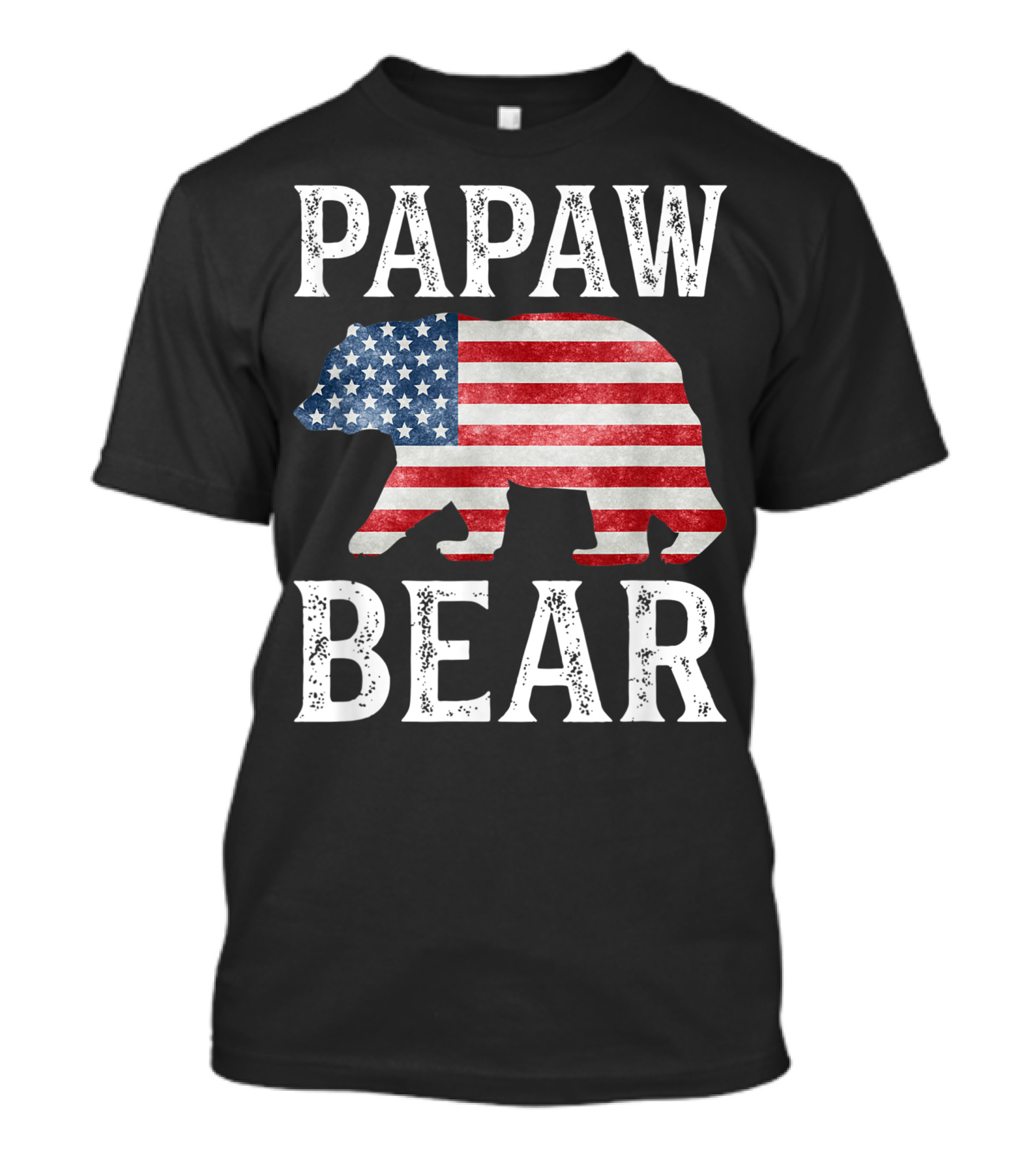 Papaw Bear American Flag Bear T-Shirt