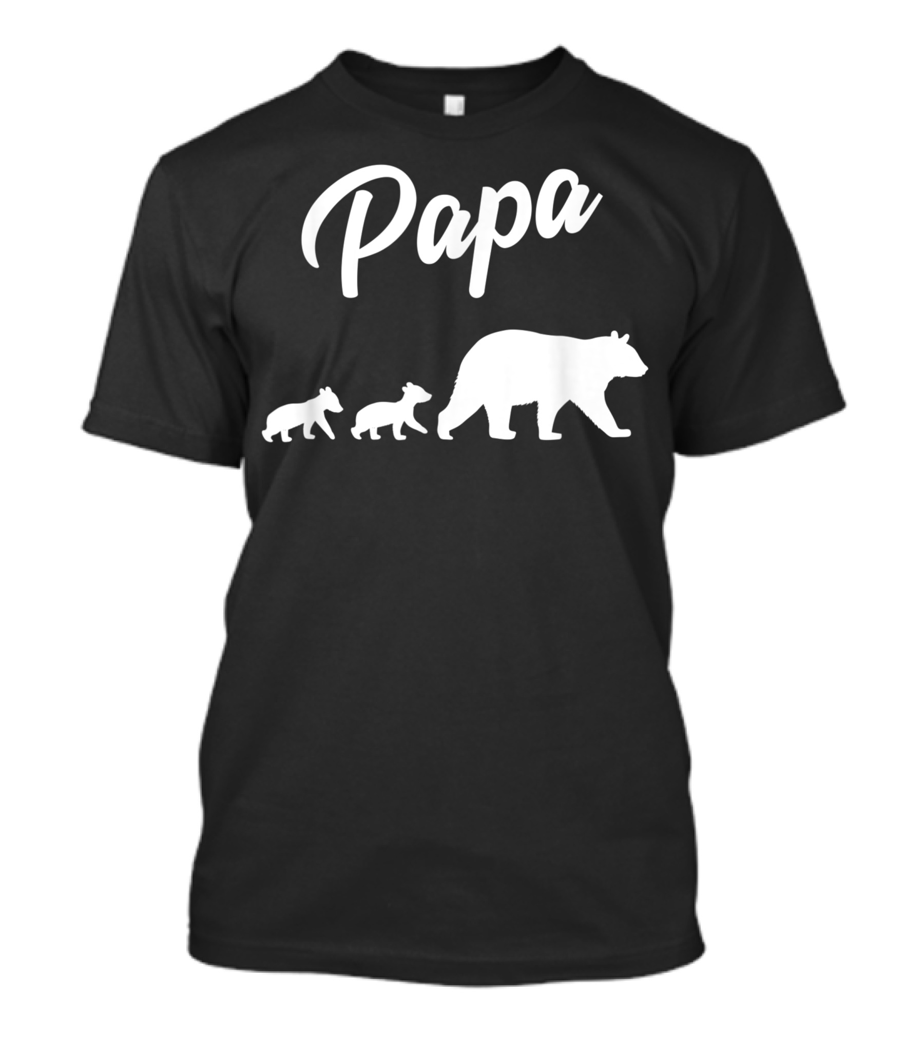 Papa Bear Two Cubs Twin Dad T-Shirt