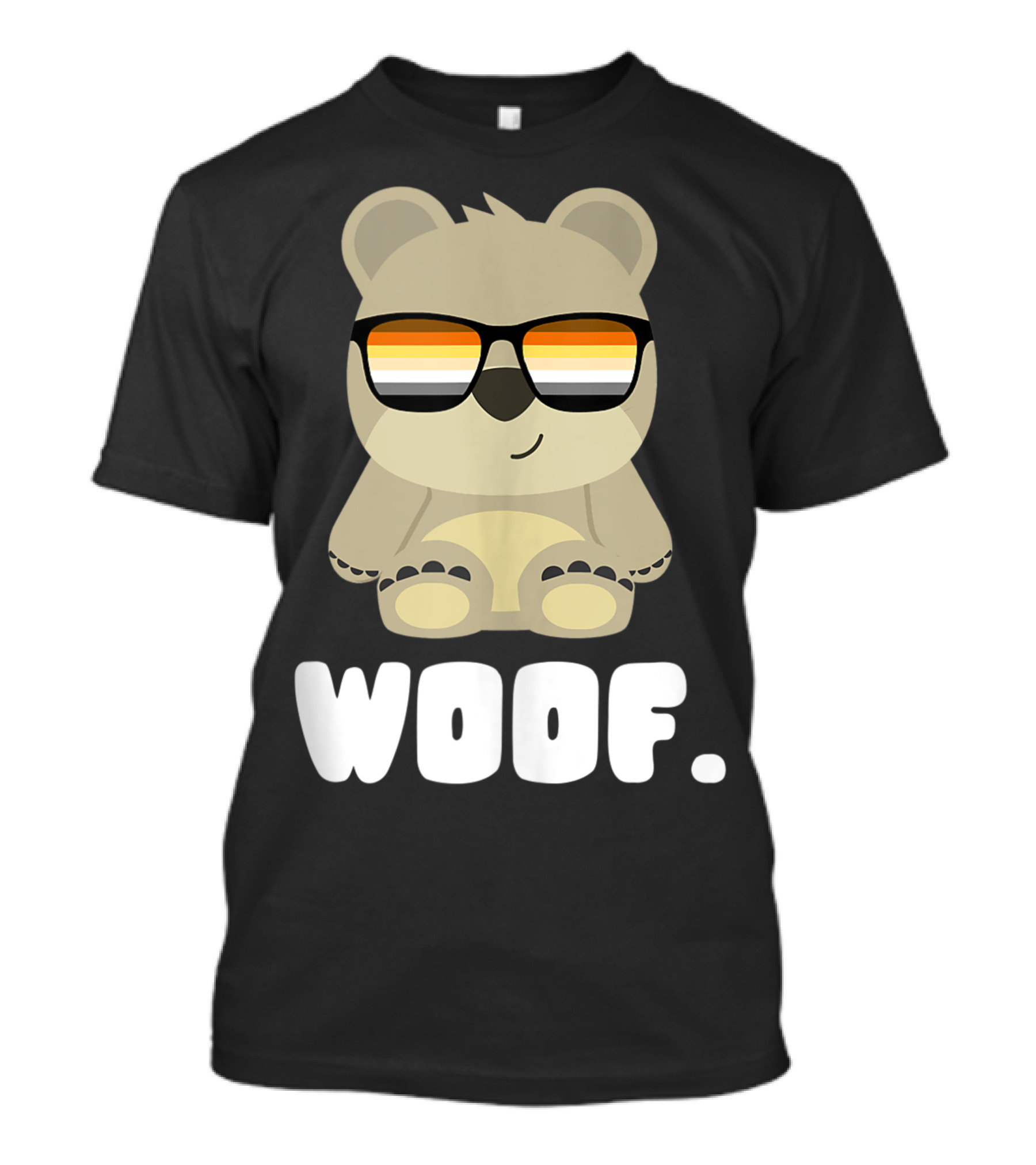 Woof Mens Gay Bear With Sunglasses T-Shirt