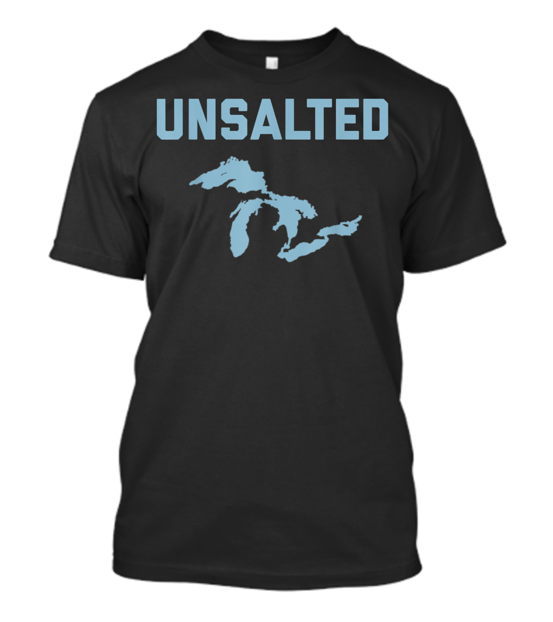Michigan State Unsalted Great Lakes Map T-Shirt