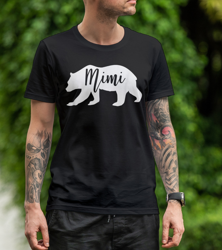 Mimi Script Inside Walking Bear T-Shirt