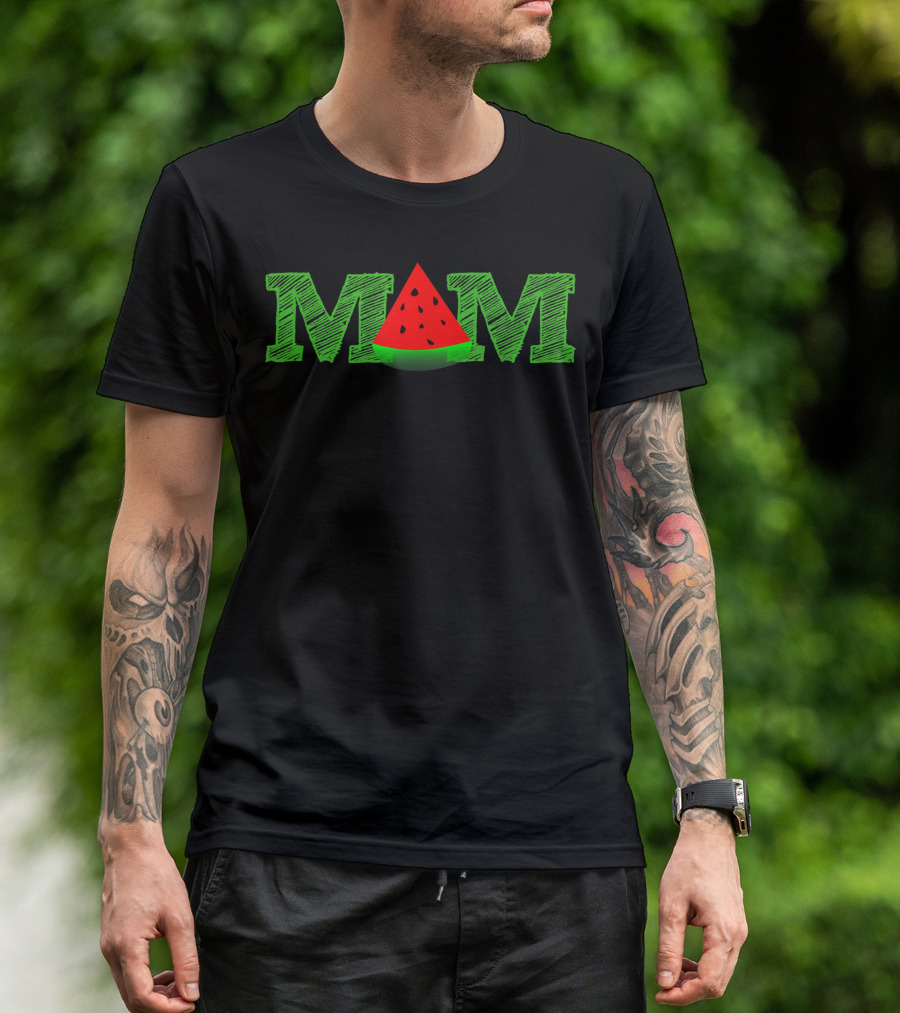 Mom Watermelon Summer Fruit T-Shirt