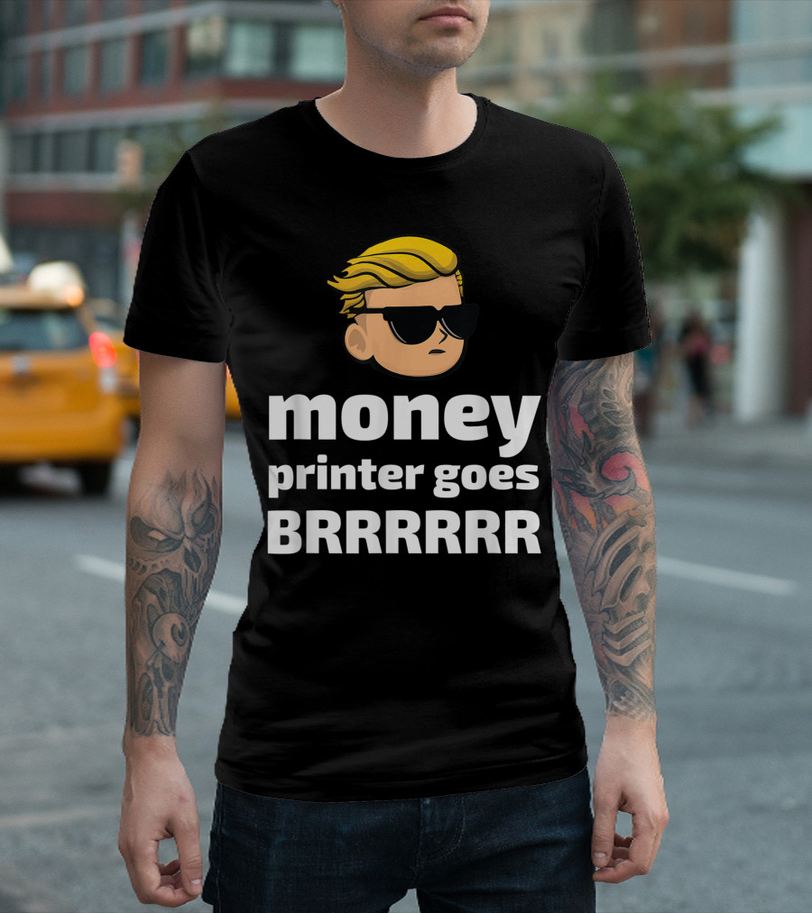 Money Printer Goes Brrr WallStreetBets Meme Character T-Shirt