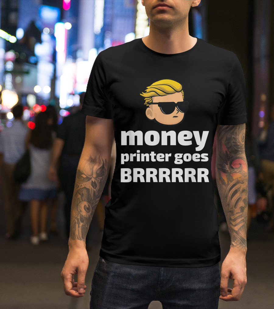 Money Printer Goes Brrr WallStreetBets Meme Character T-Shirt