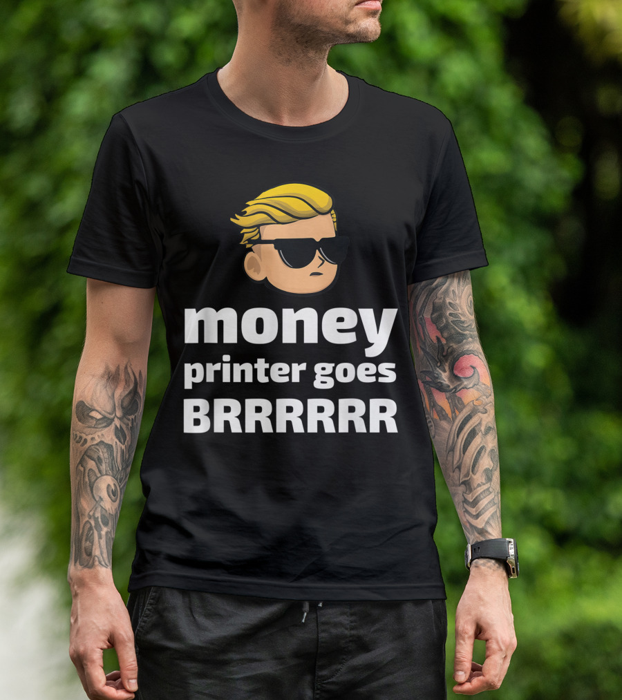 Money Printer Goes Brrr WallStreetBets Meme Character T-Shirt