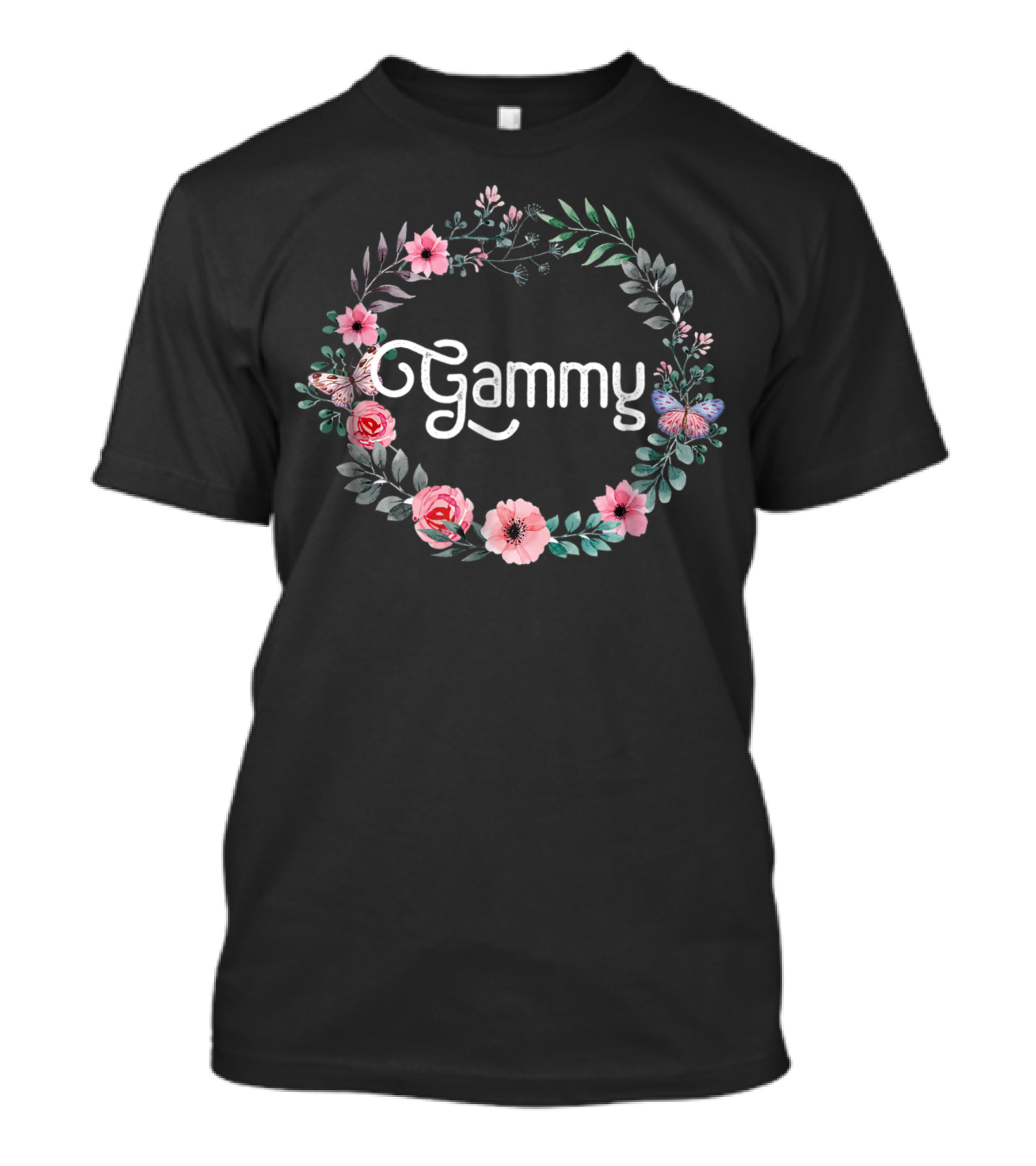 Gammy Floral Wreath Design For Mother's Day Grandma T-Shirt