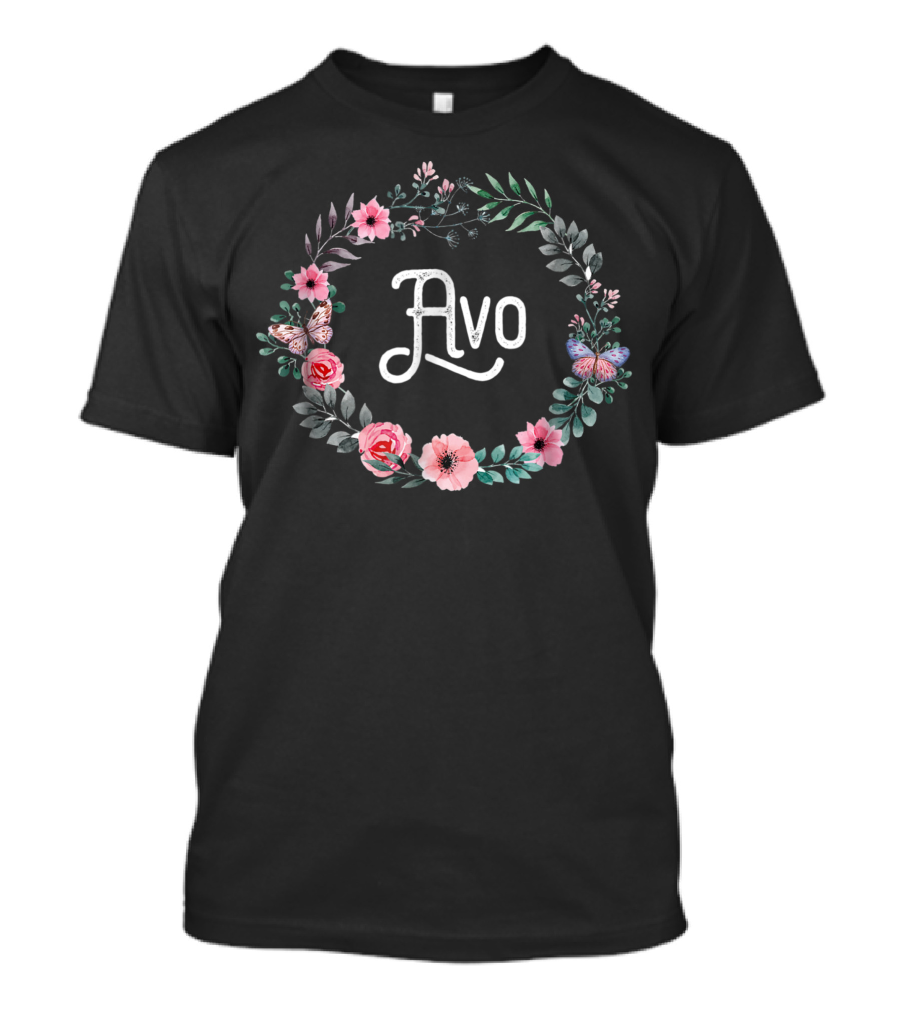 Mothers Day Floral Wreath For Portuguese Grandma Avo T-Shirt