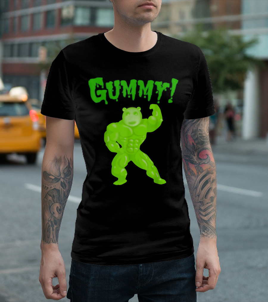 Gummy Super Power Muscle Green Gummy Bear T-Shirt