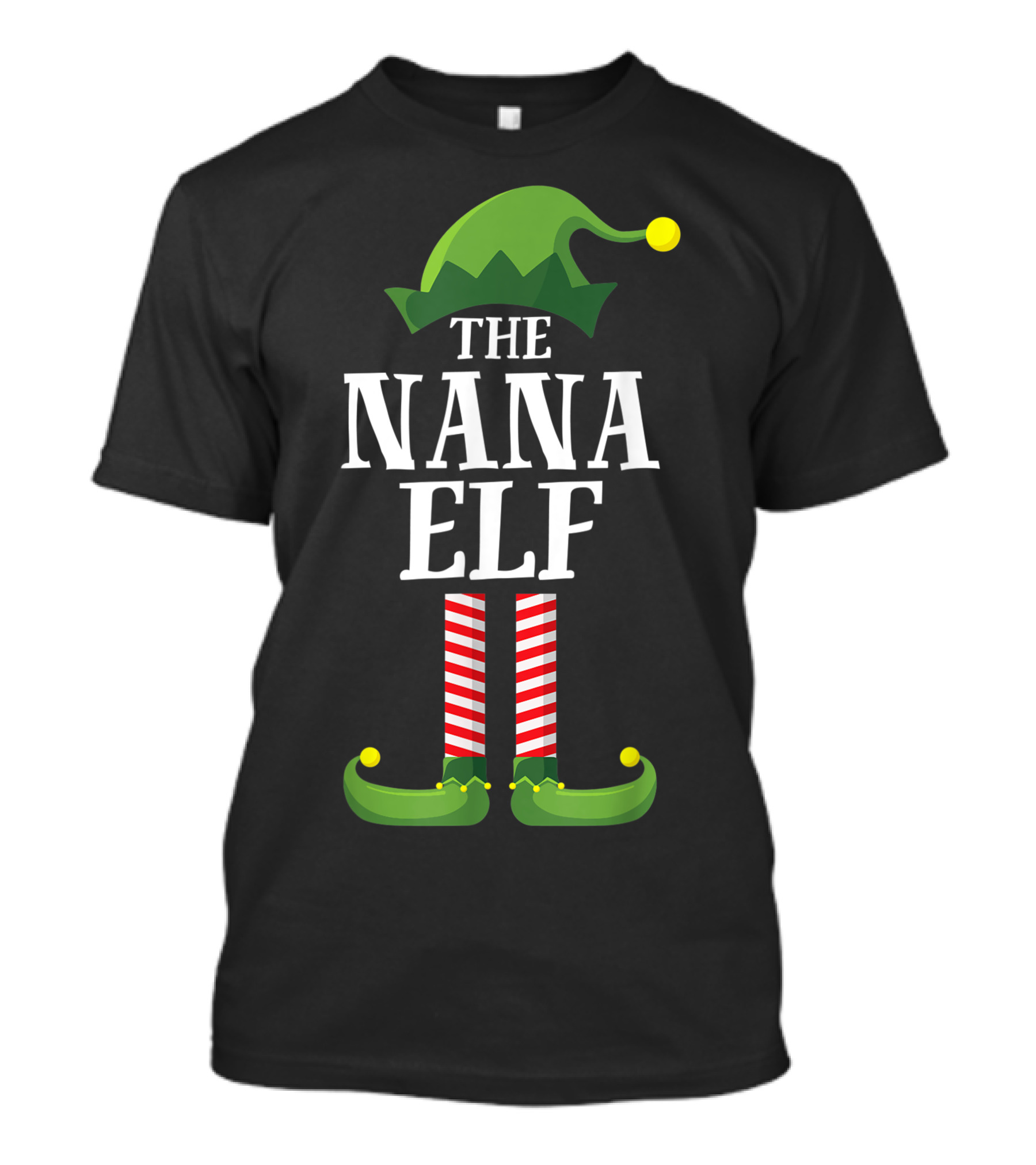 The Nana Elf Matching Family Group Christmas Party T-Shirt