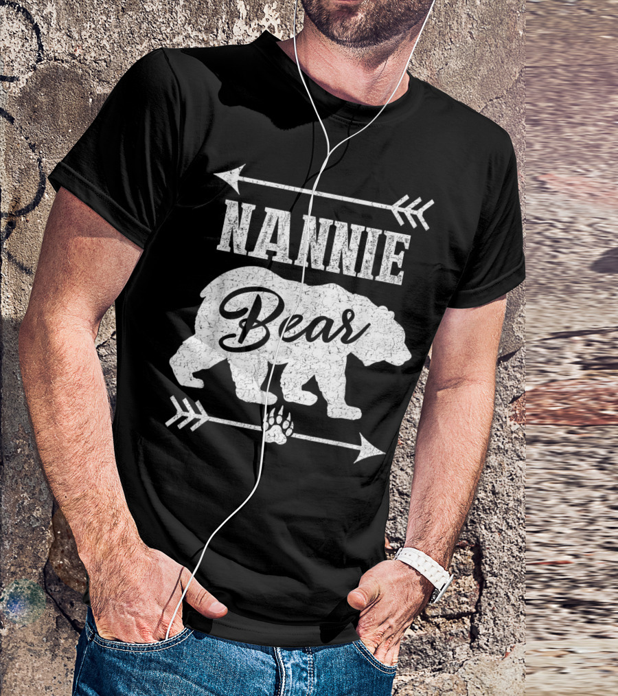 Nannie Bear Arrow Pawprint Bear T-Shirt