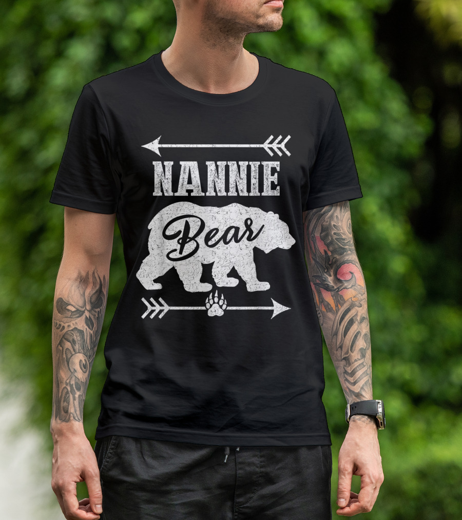 Nannie Bear Arrow Pawprint Bear T-Shirt