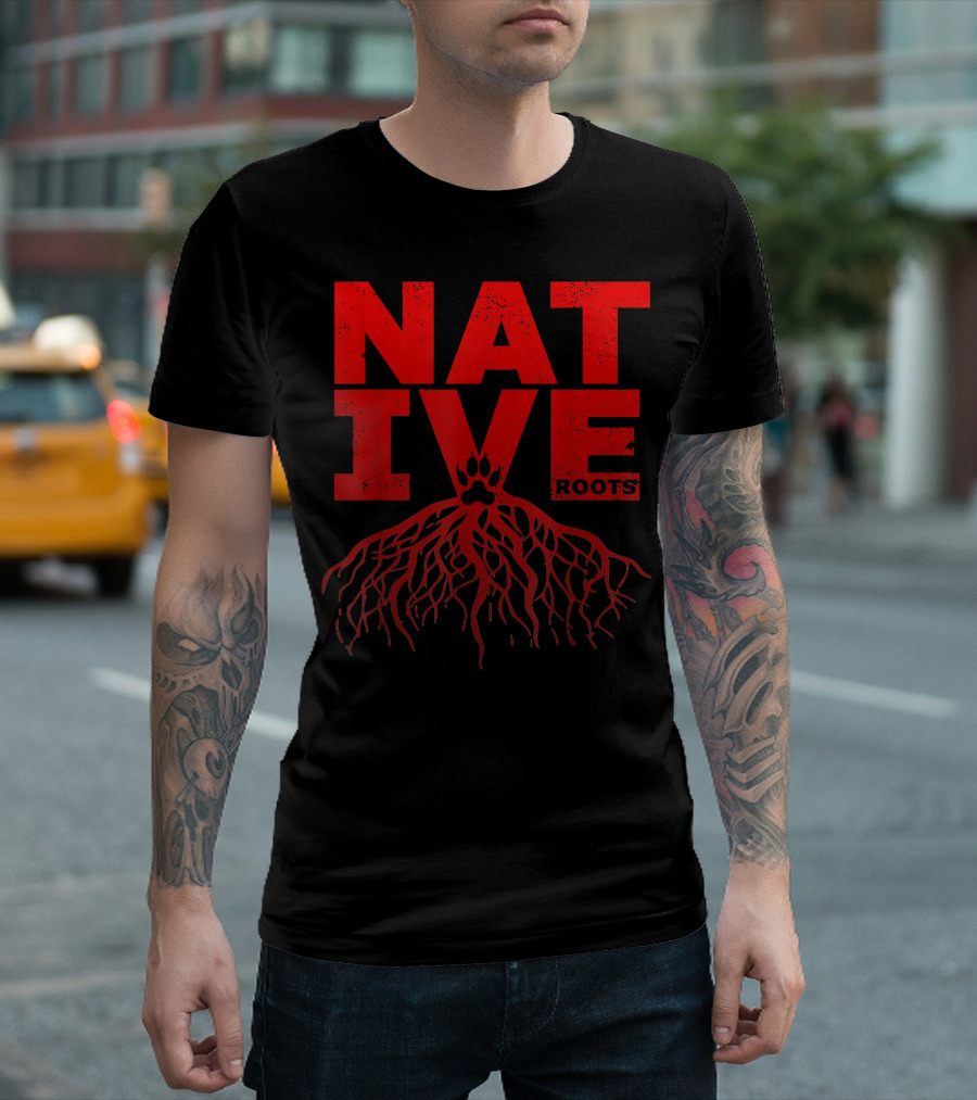 Native Roots Pride Bear Paw With Roots T-Shirt