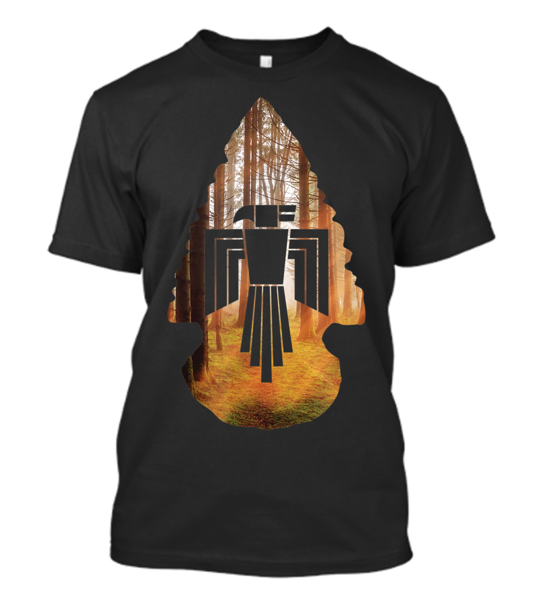 Native Arrowhead Eagle Forest Indian American T-Shirt