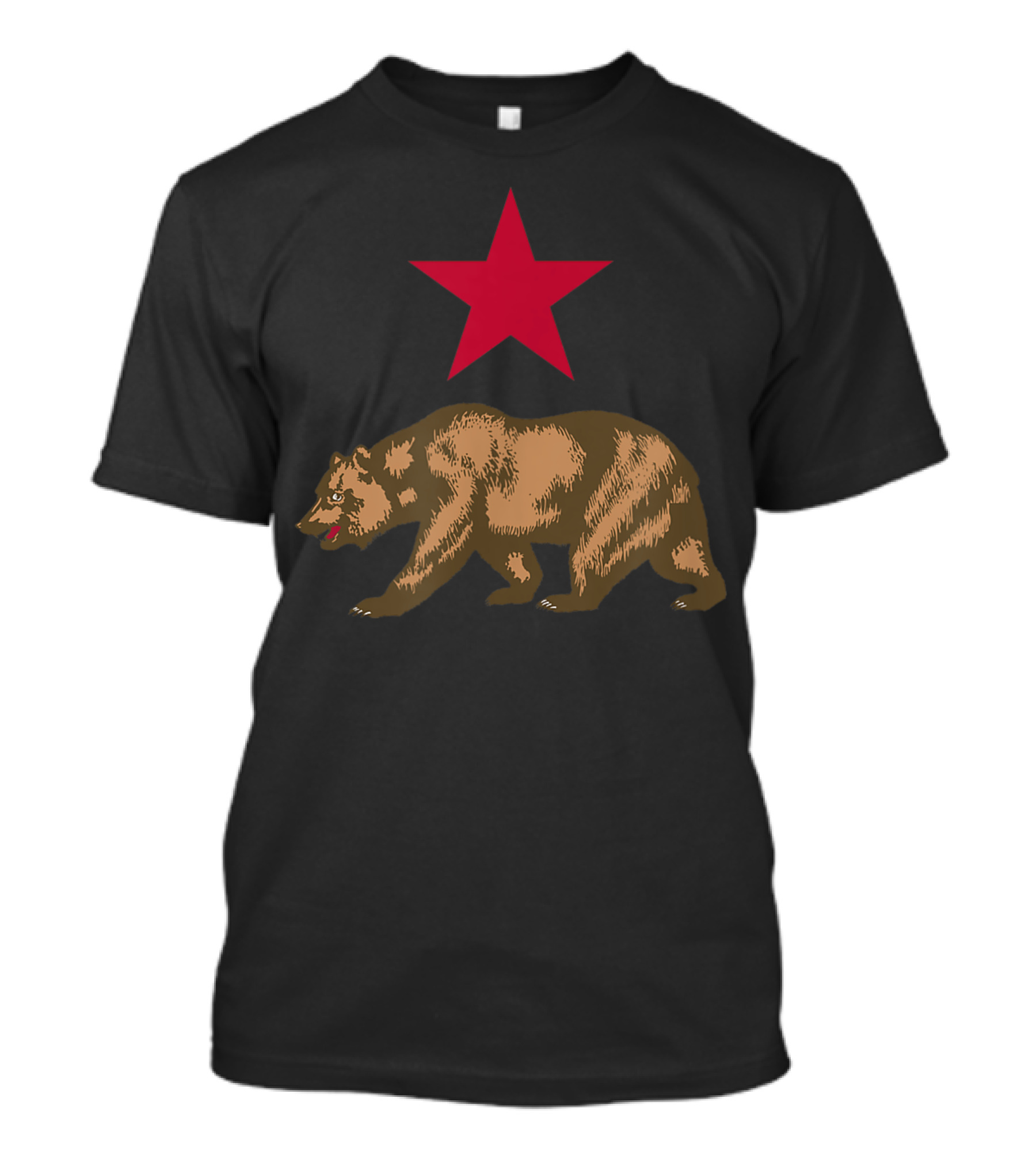 Norcal Northern California Bear With Red Star T-Shirt
