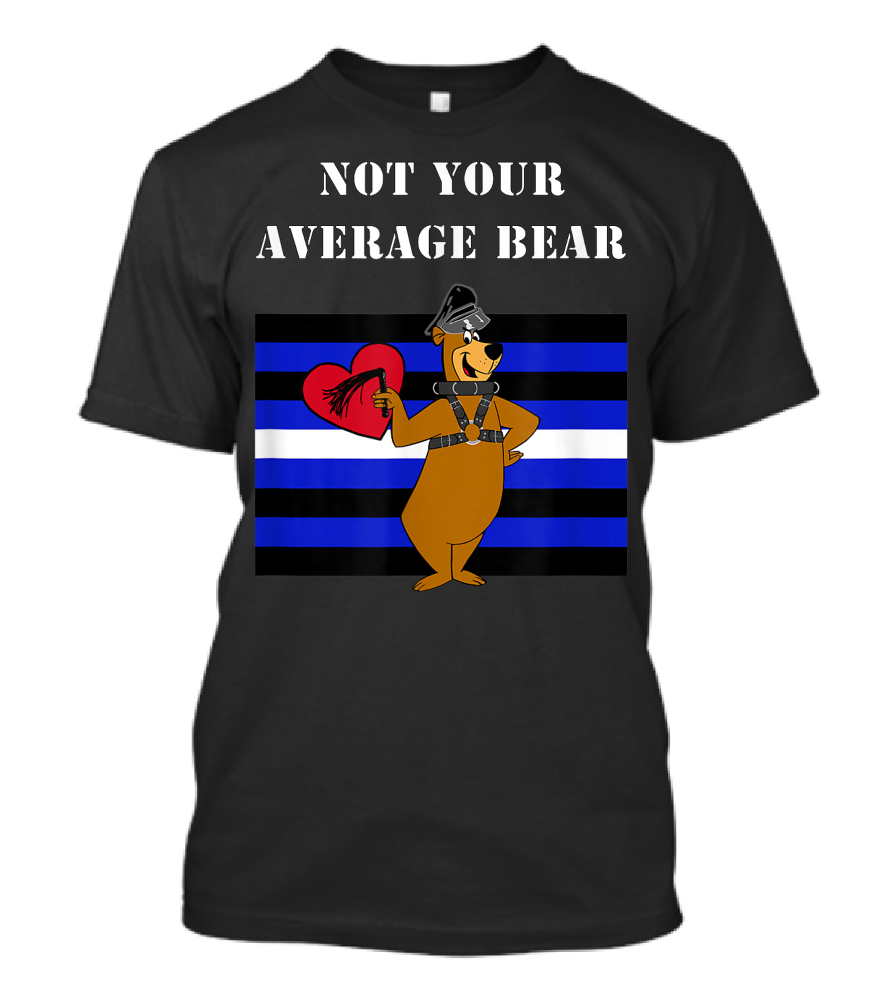 Yogi Bear Not Your Average Bear Leather Pride Gay Pride Flag T-Shirt