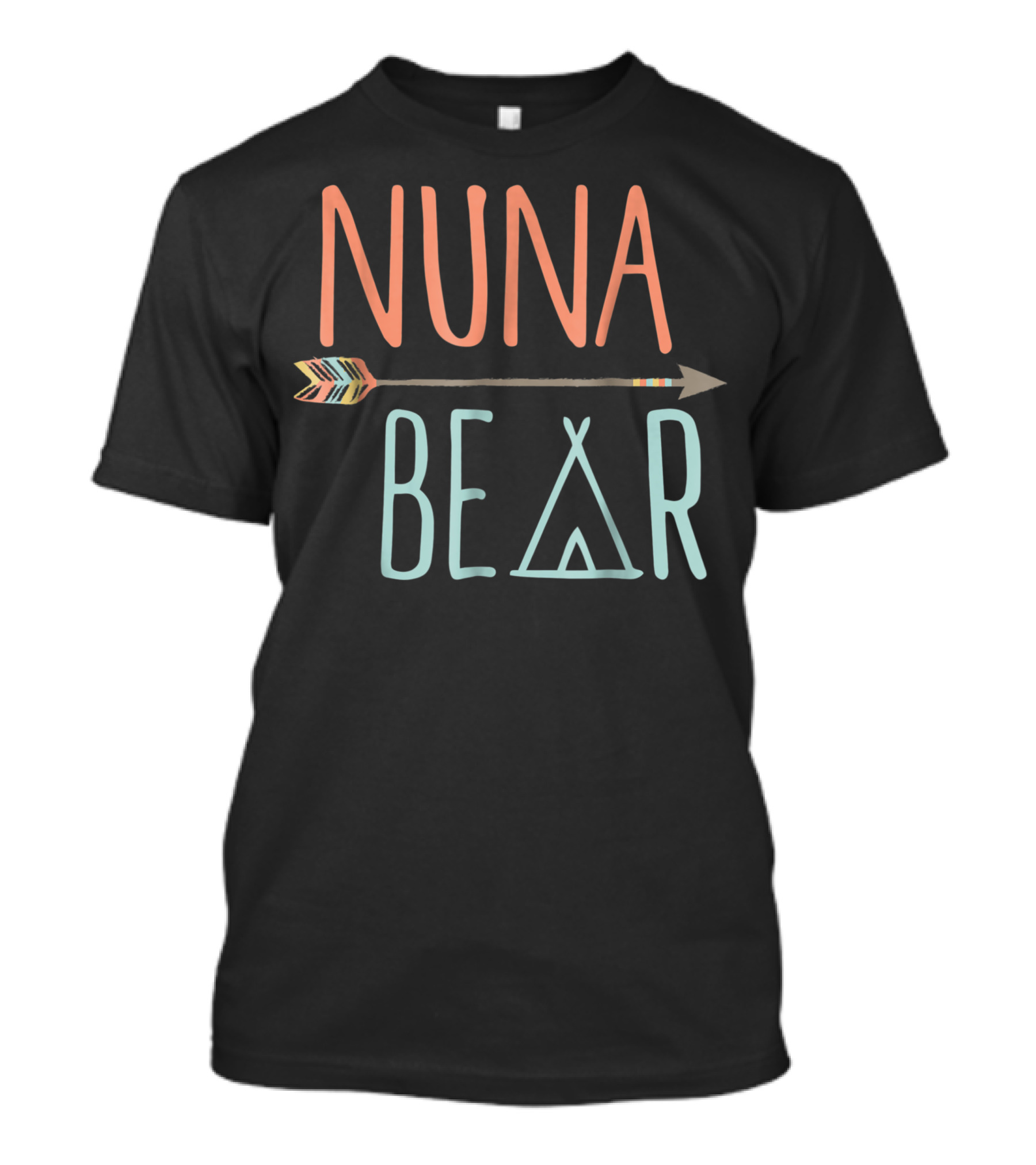 Nuna Bear Grandma Bear Arrow And Tipi T-Shirt