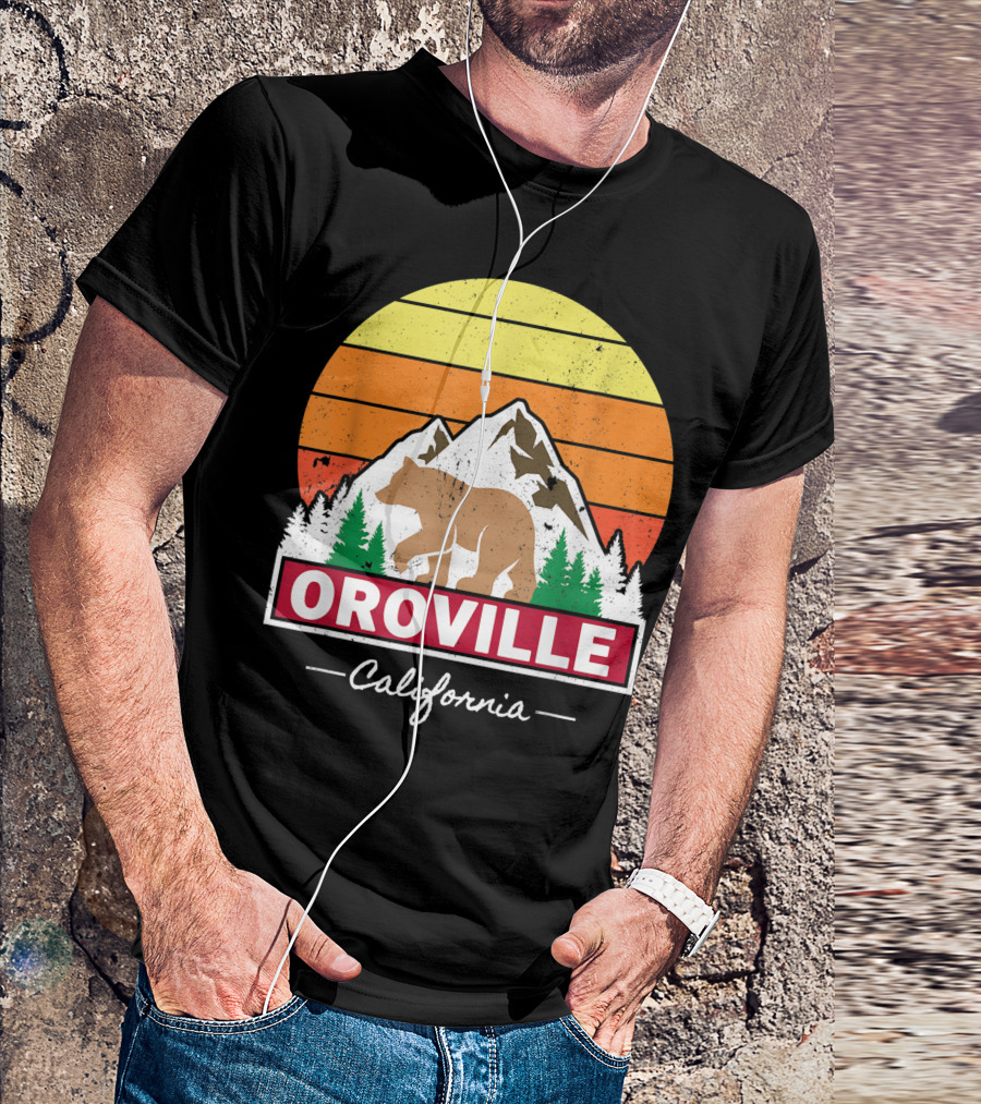 Oroville California Bear Mountains Sunset Vintage Family Group T-Shirt