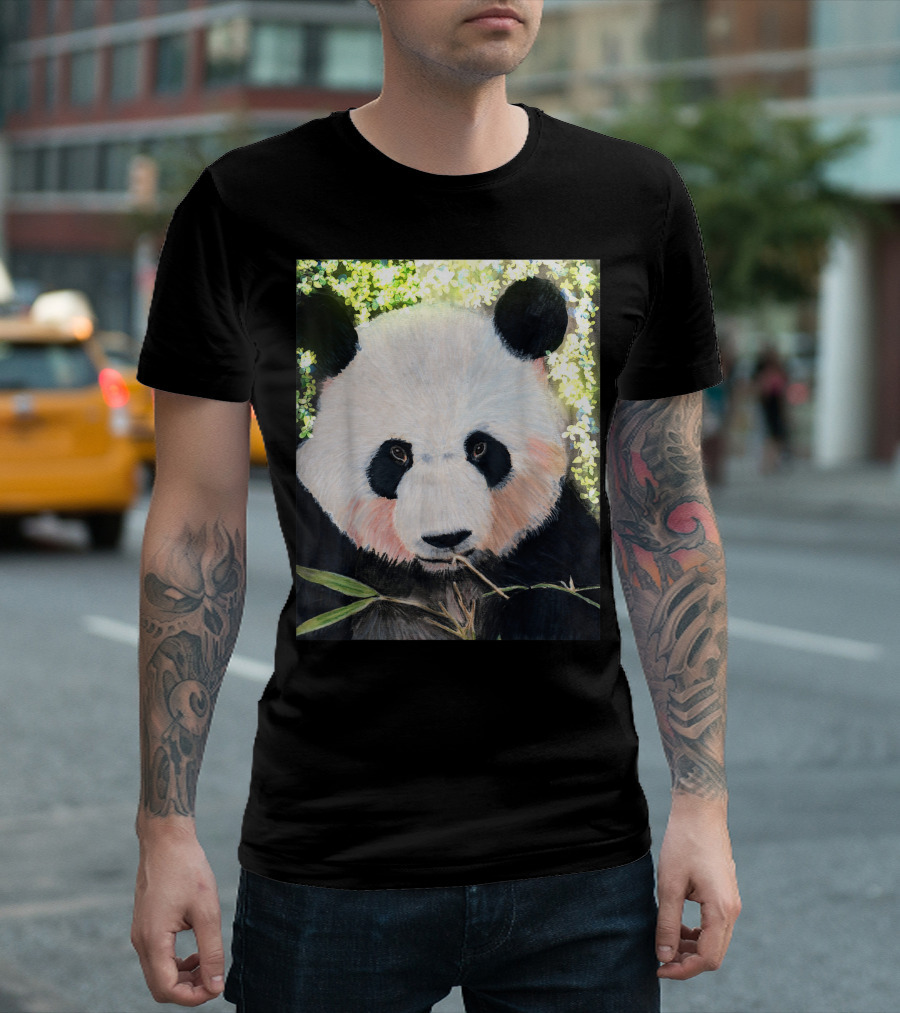 Panda Bear Youth Children And Teens Bamboo Forest T-Shirt