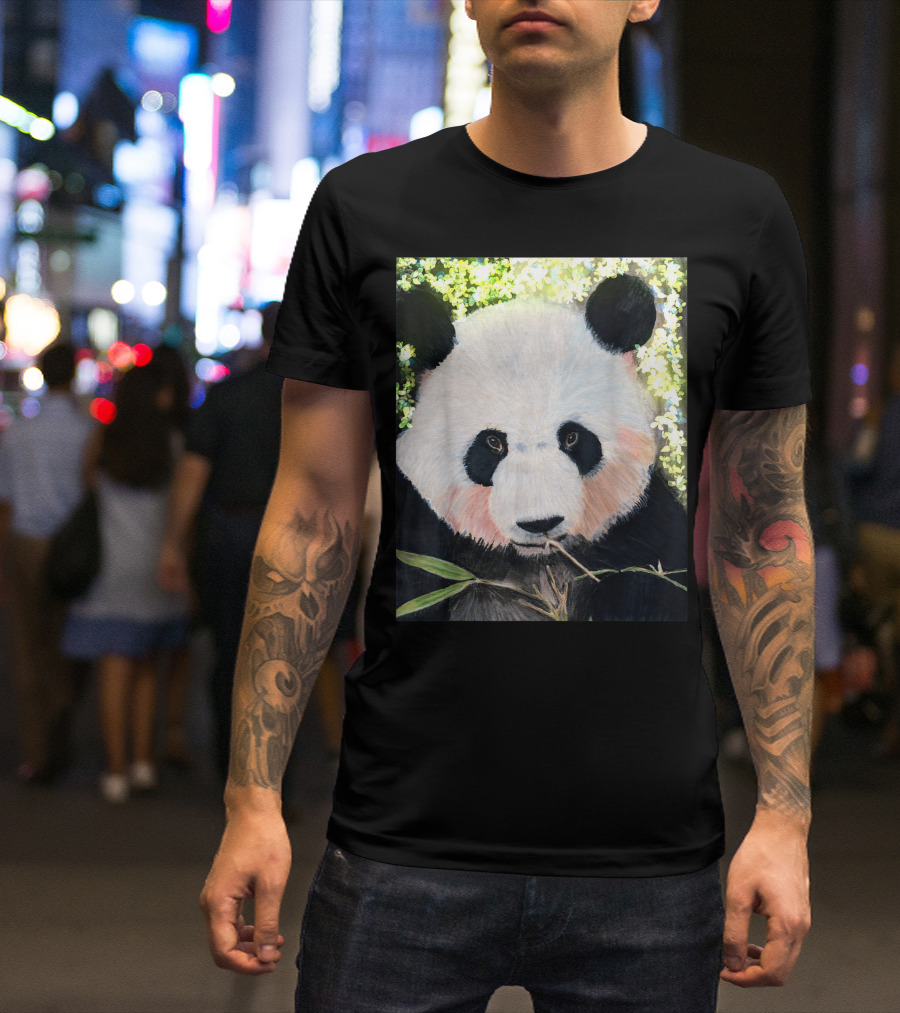 Panda Bear Youth Children And Teens Bamboo Forest T-Shirt
