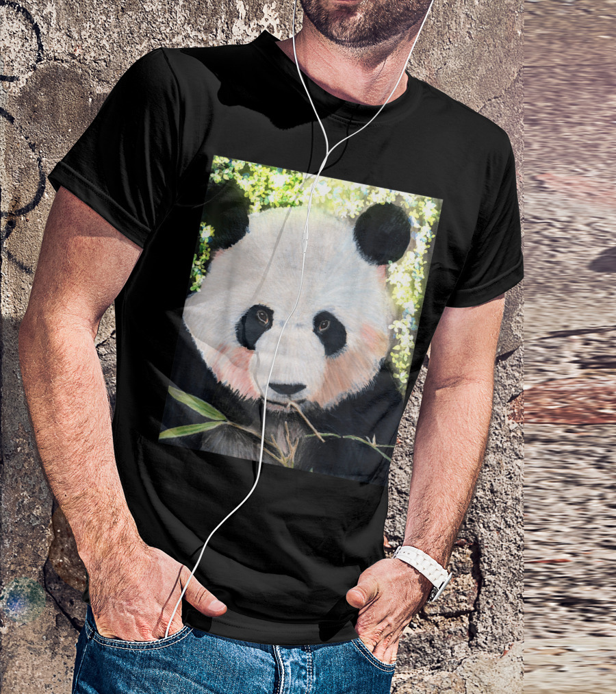 Panda Bear Youth Children And Teens Bamboo Forest T-Shirt