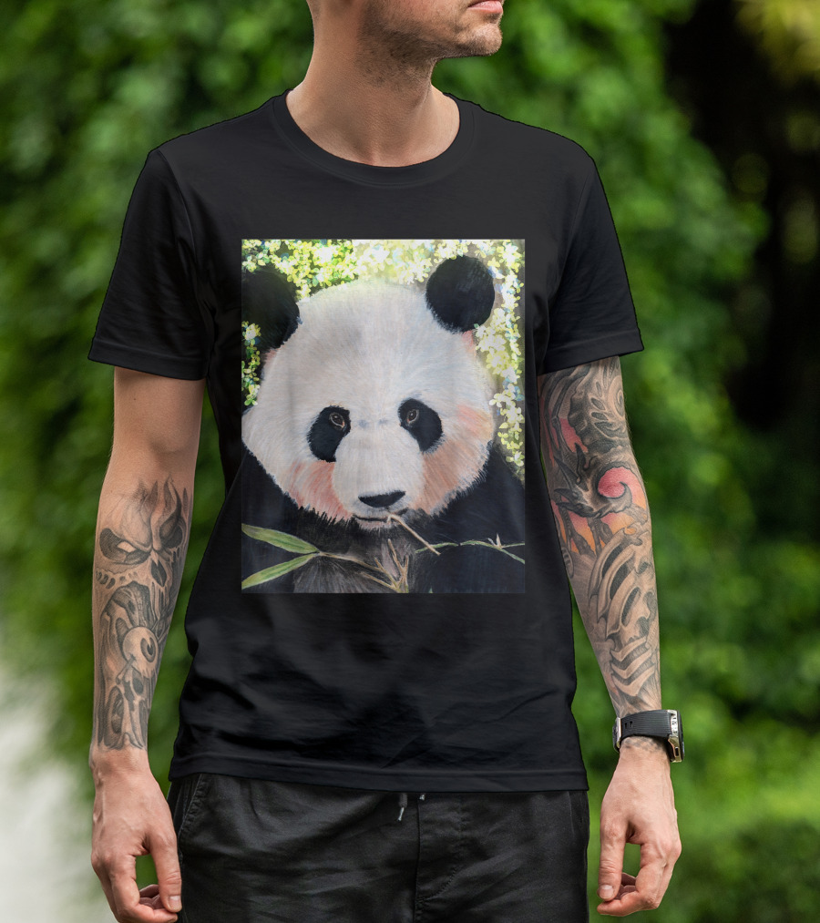 Panda Bear Youth Children And Teens Bamboo Forest T-Shirt