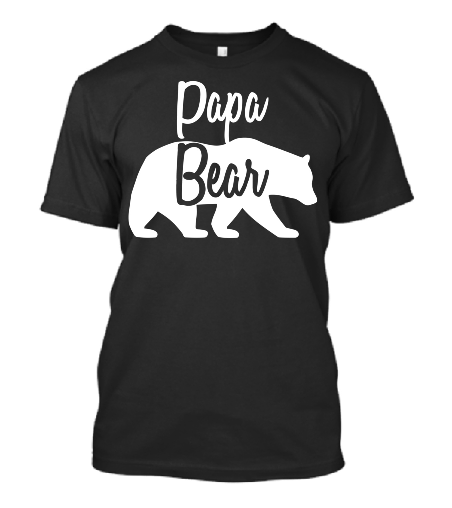 Papa Bear Silhouette Family Matching T-Shirt