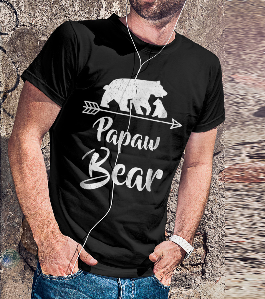 Papaw Bear Arrow Bear Cubs Fathers Tshirt T-Shirt