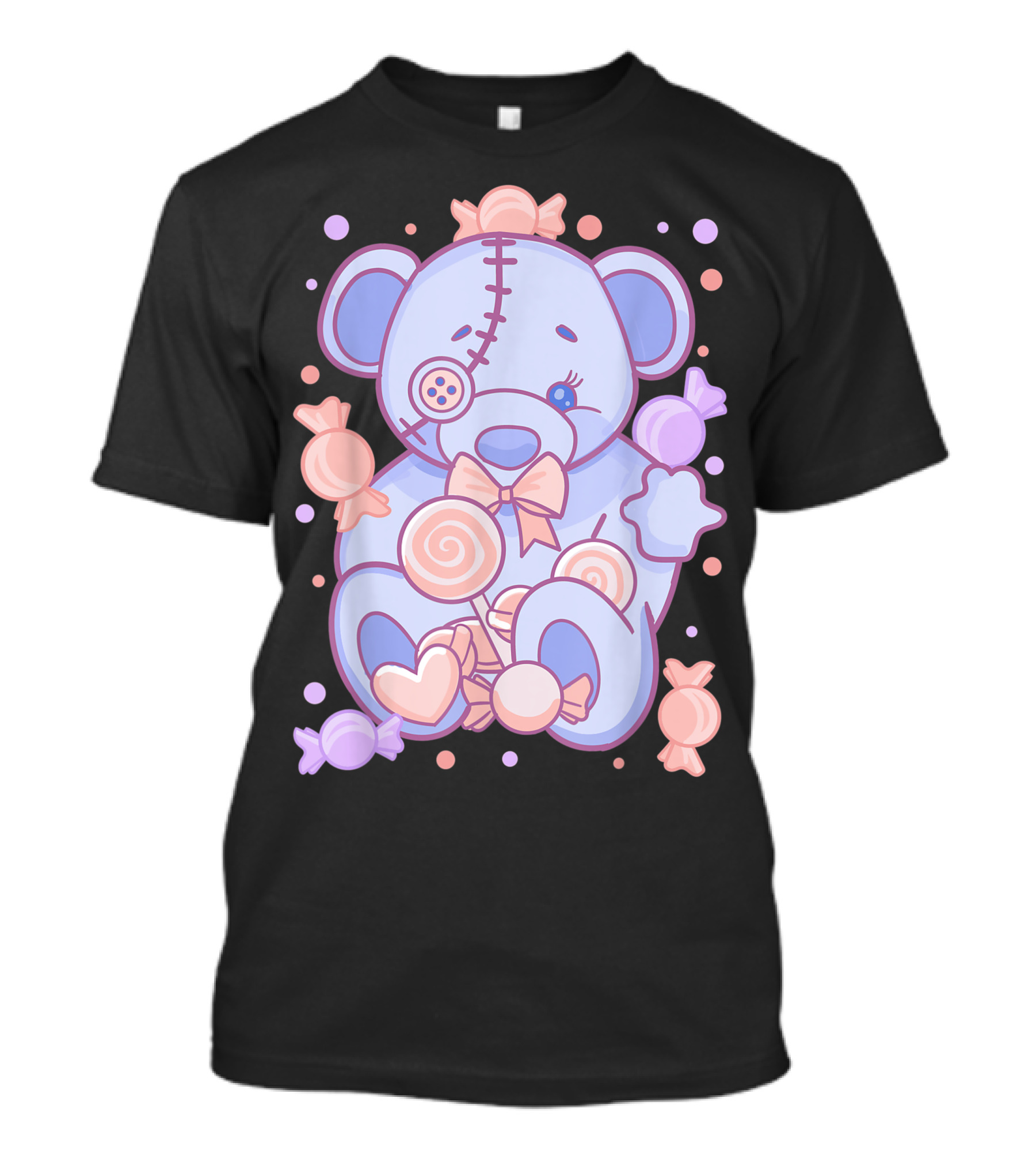 Pastel Goth Teddy Bear Candy Aesthetic Goth T-Shirt