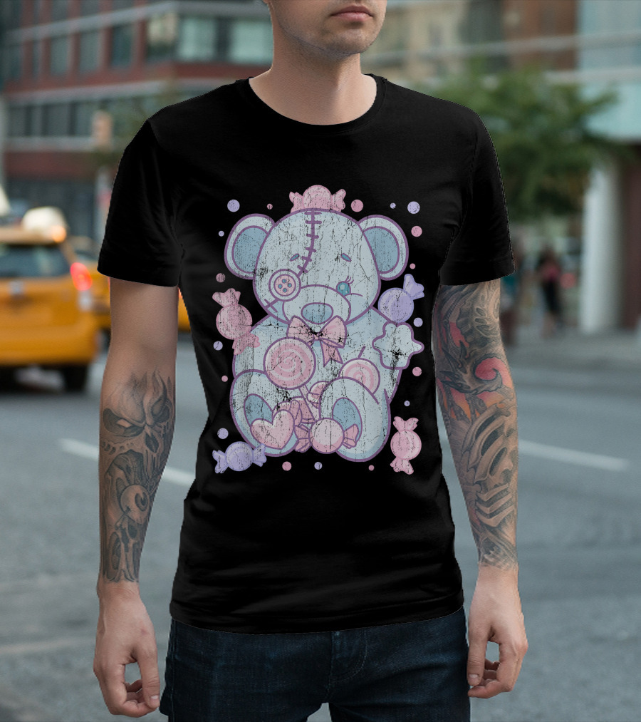 Pastel Goth Candy Teddy Bear Voodoo Doll Aesthetic T-Shirt