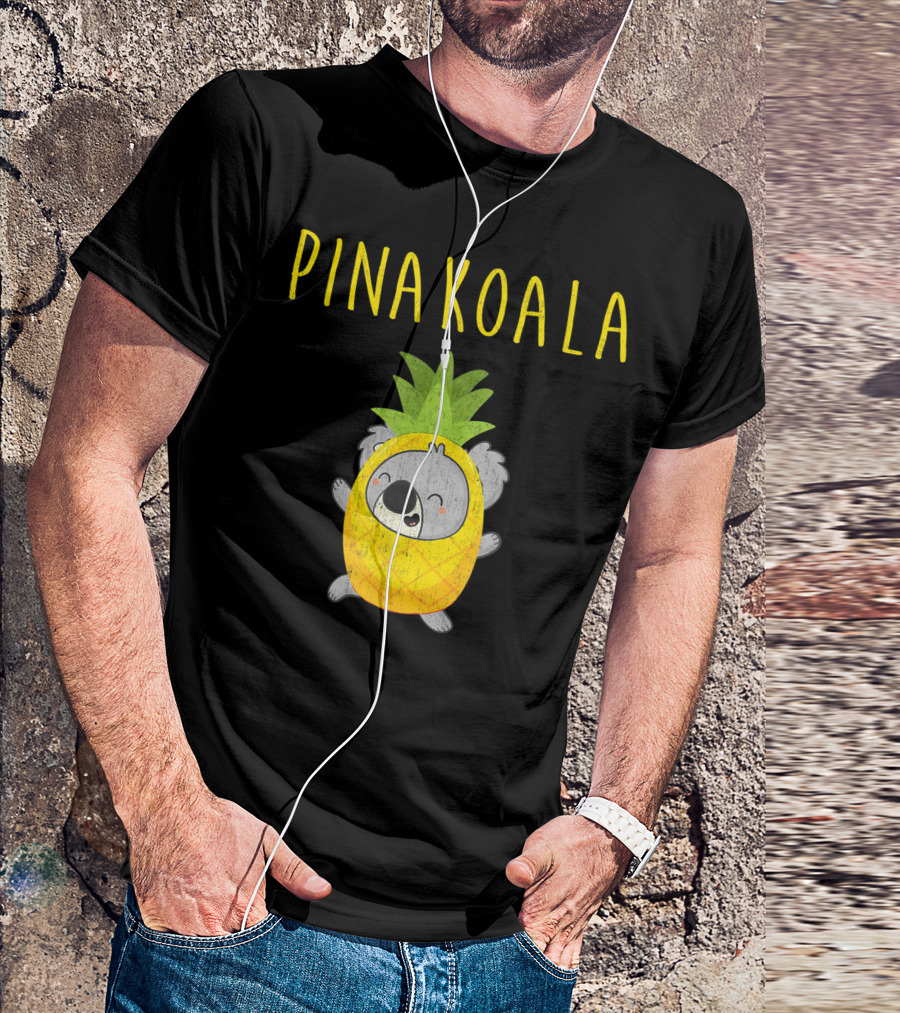 Pinakoala Koala Pineapple Costume Cute Cartoon Fun T-Shirt