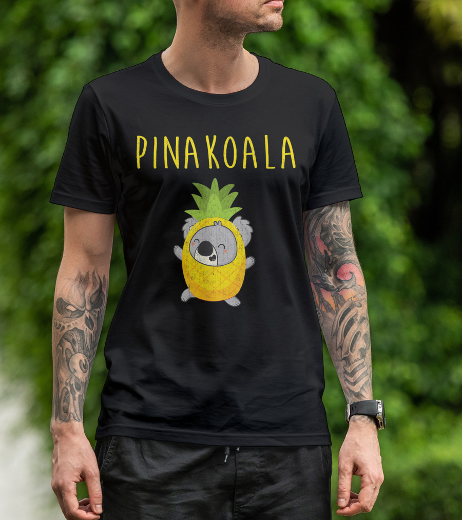 Pinakoala Koala Pineapple Costume Cute Cartoon Fun T-Shirt