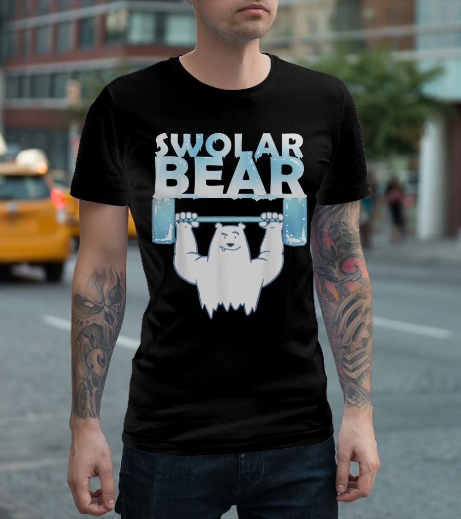 Swolar Bear Polar Bear Lifting Weights T-Shirt