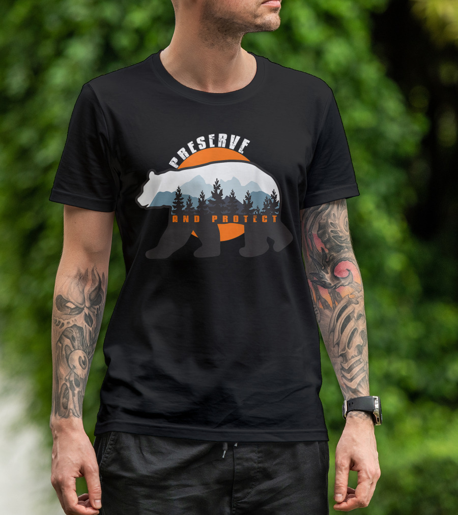 Preserve And Protect National Parks Black Bear T-Shirt