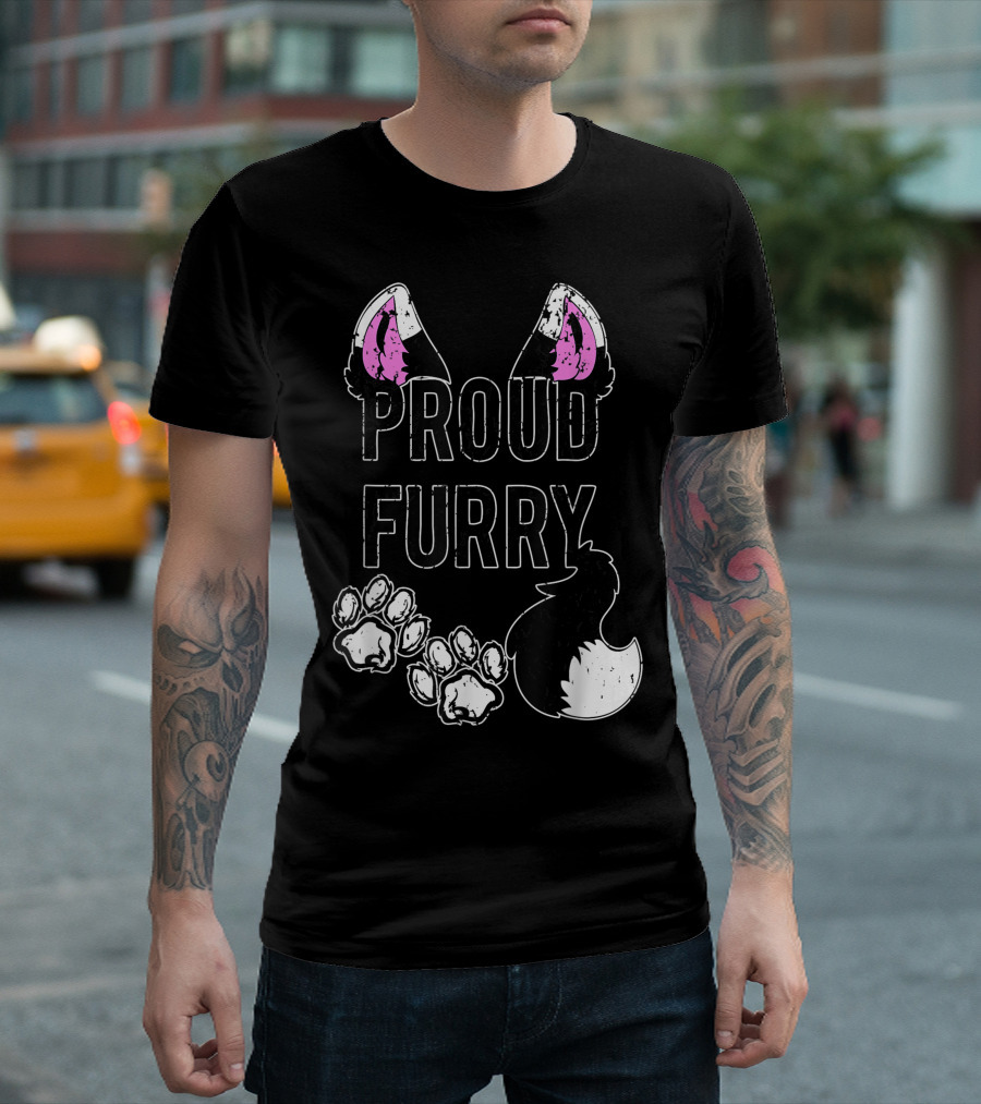 Proud Furry Ears Paws Tail Cosplay T-Shirt