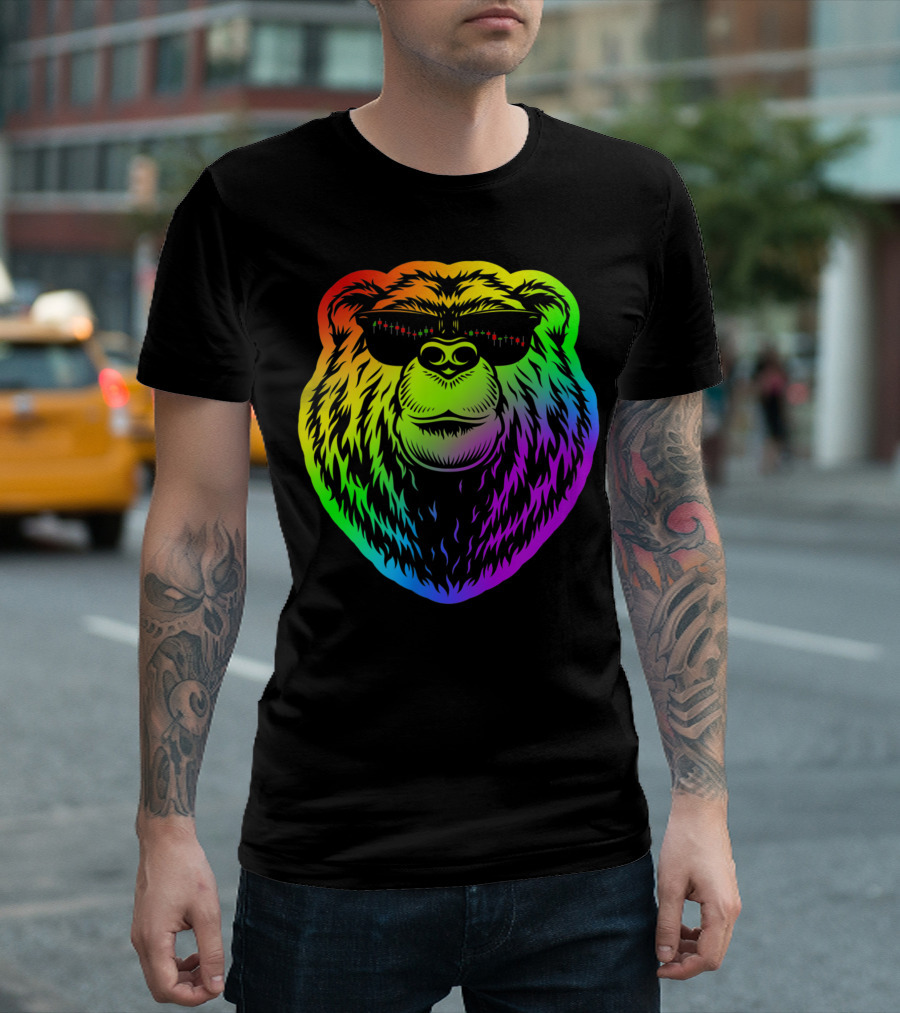 Rainbow Bear Wallstreetbets Sunglasses T-Shirt