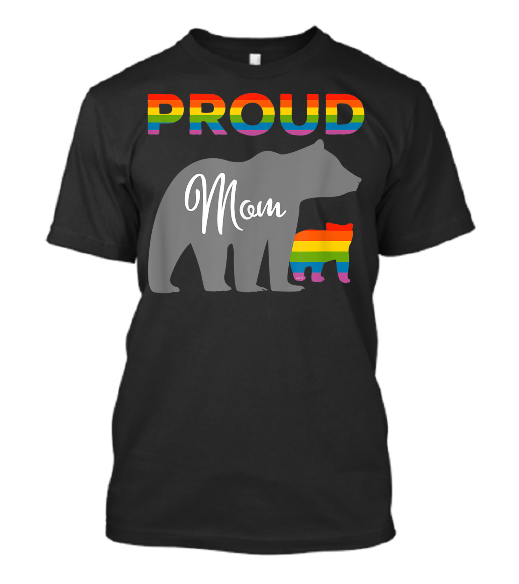 Proud Mom Bear And Rainbow Pride Cub T-Shirt