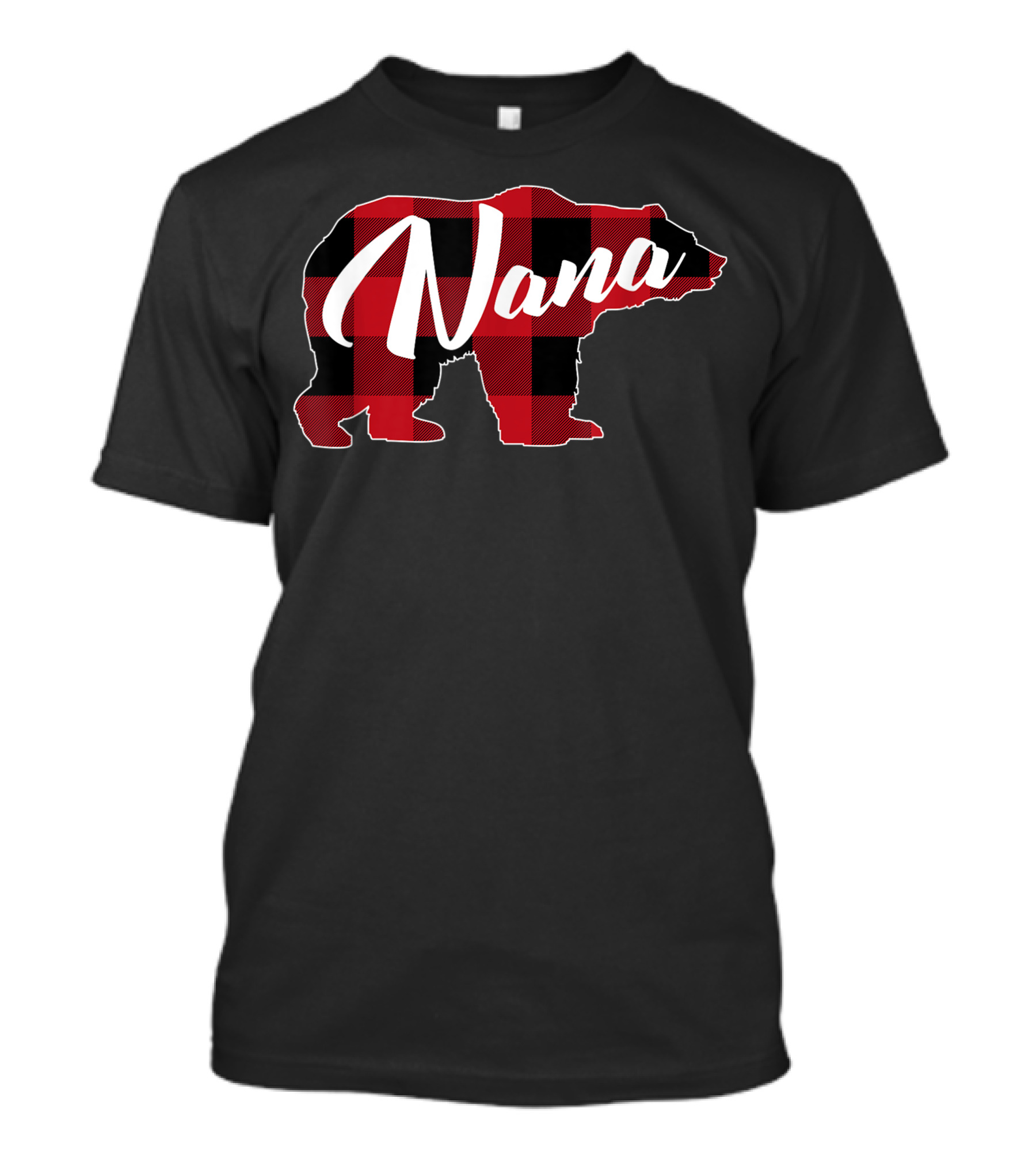 Nana Red Plaid Buffalo Bear T-Shirt