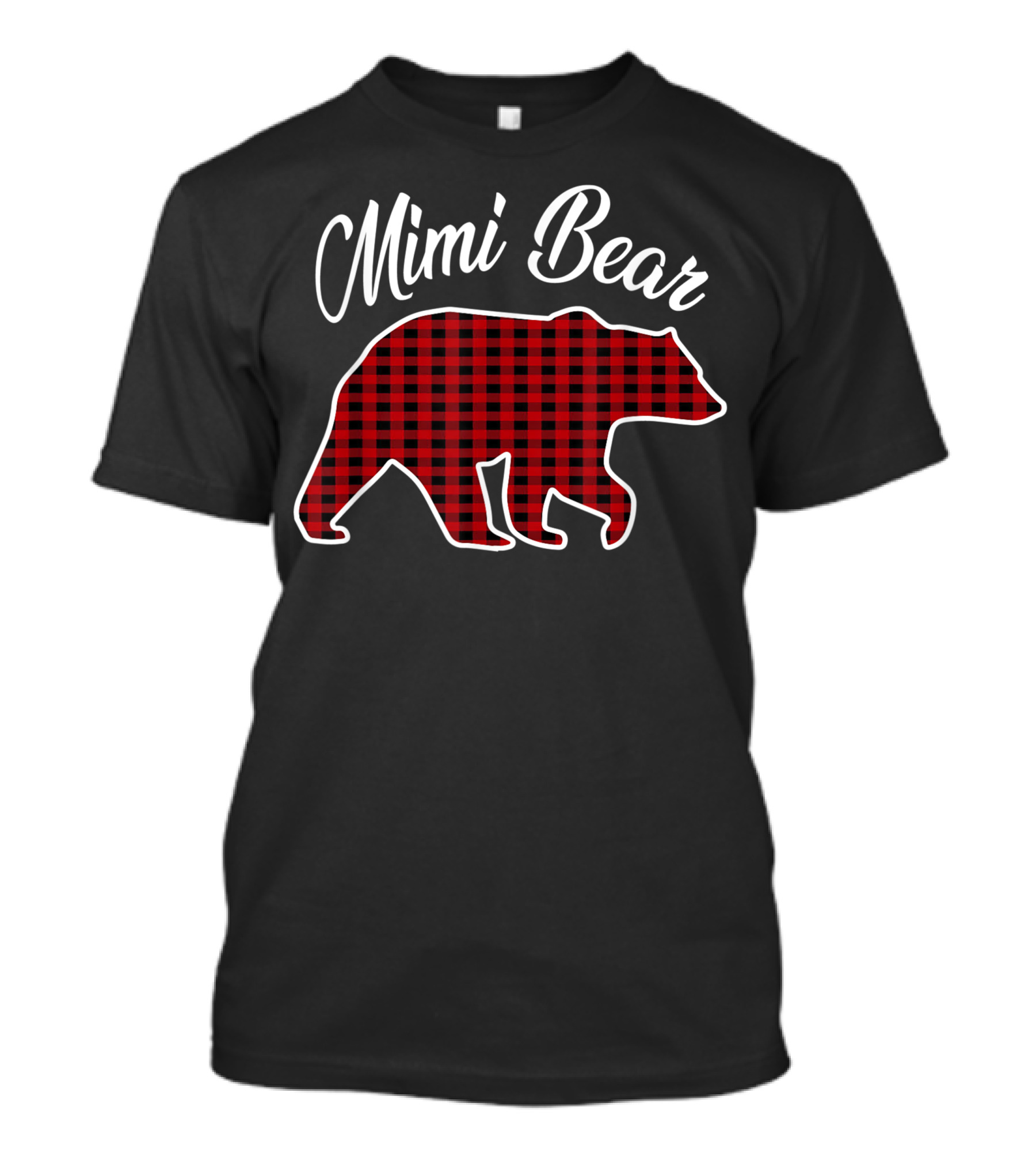 Mimi Bear Red Plaid Matching T-Shirt