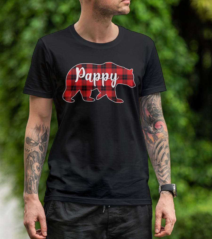 Pappy Red Plaid Bear T-Shirt