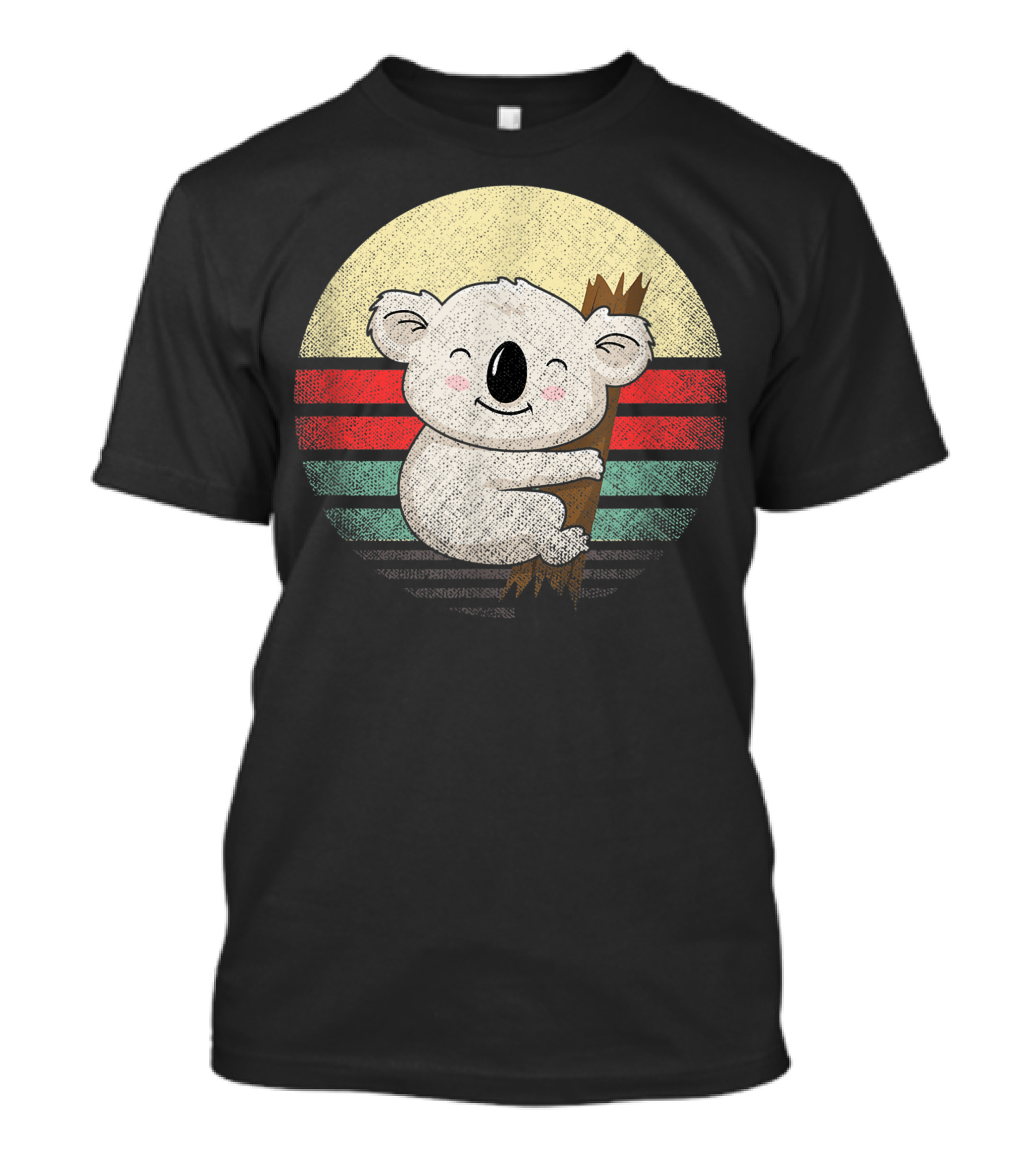 Retro Koala Bear Koala Vintage Stripes Circle T-Shirt