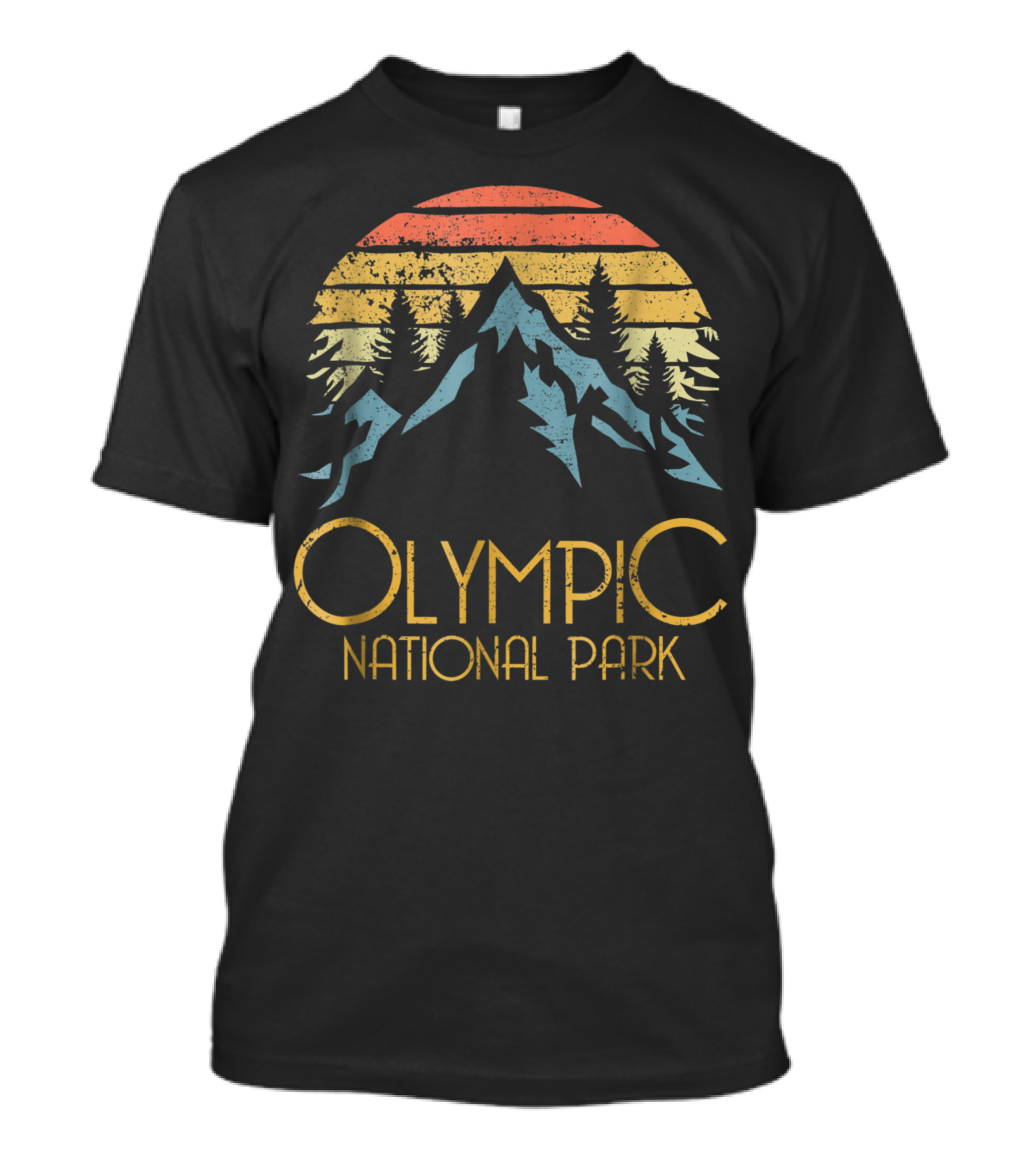 Olympic National Park Retro Mountains Washington T-Shirt