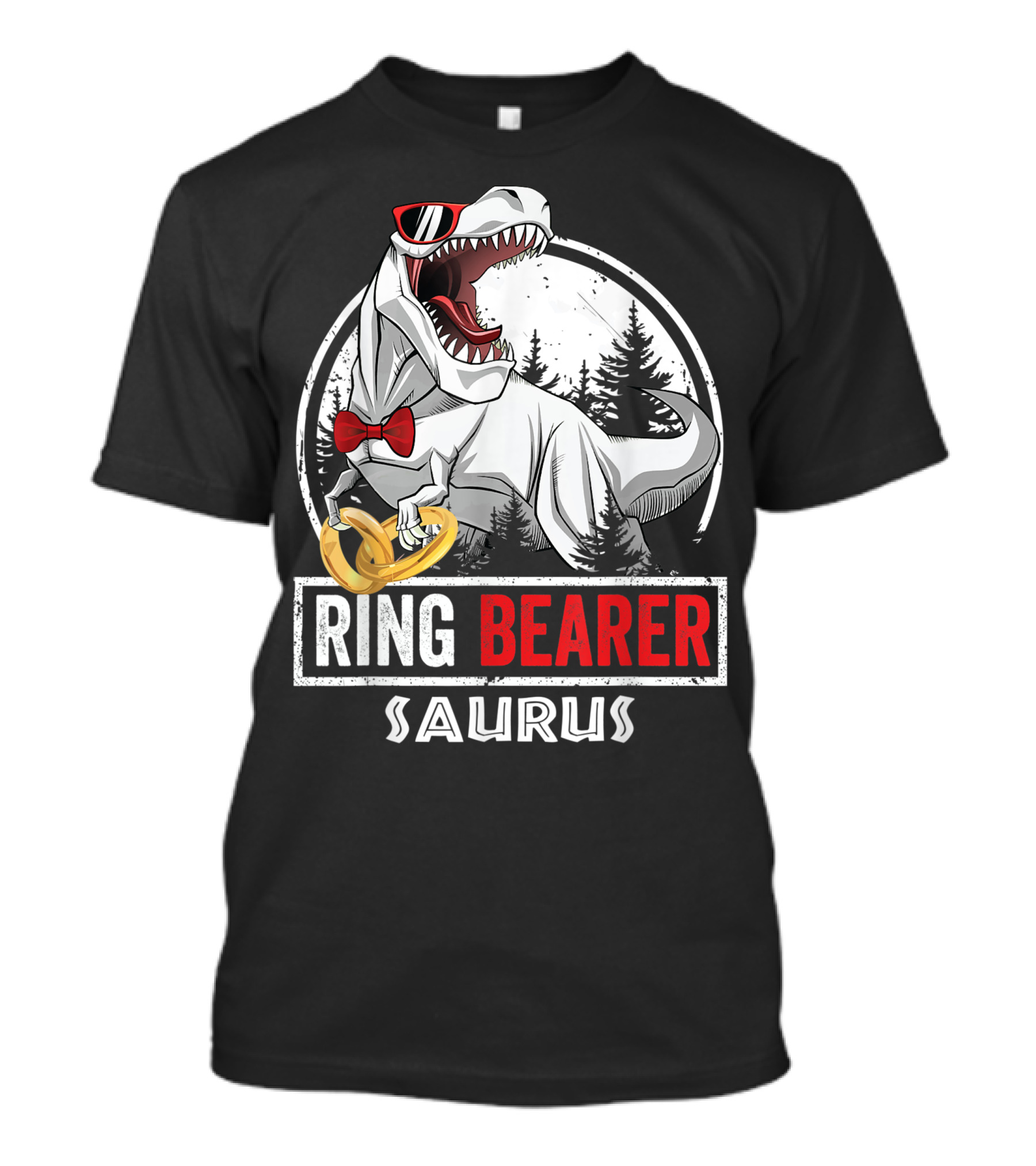 Ring Bearer Saurus Rex Wedding Kids Boys Ring Bearer T-Shirt