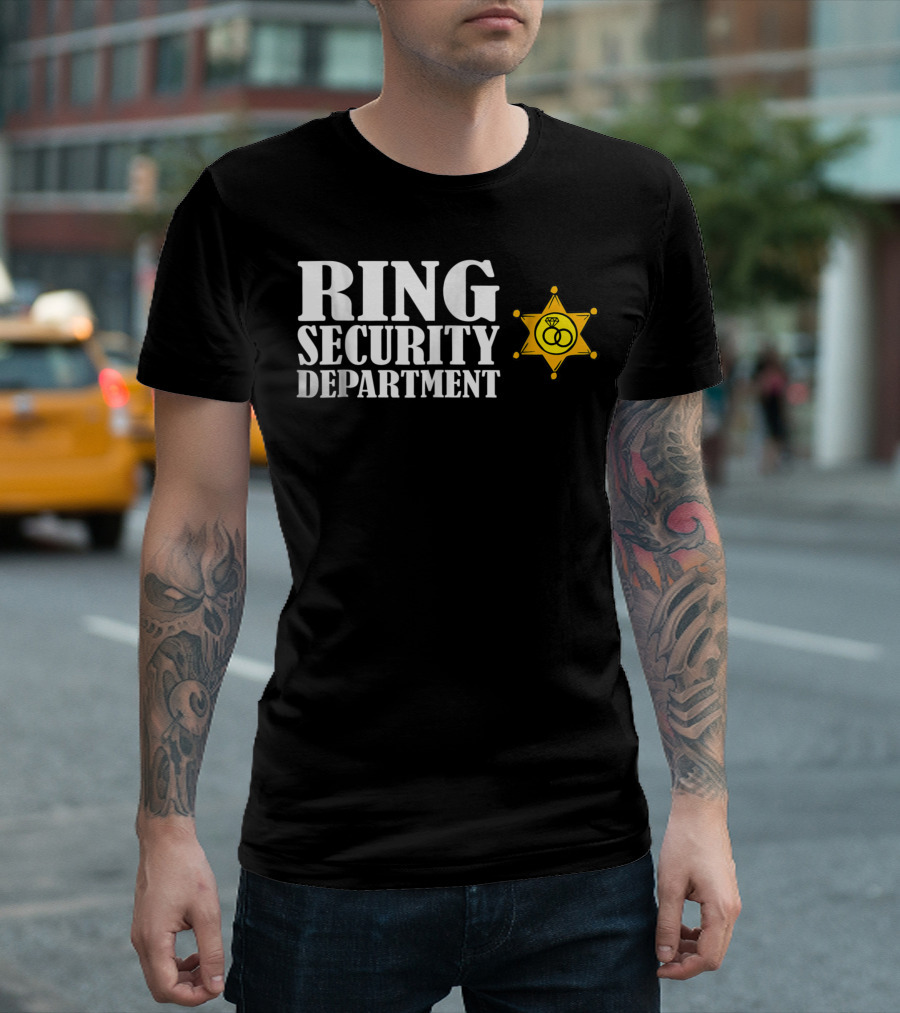 Ring Security Department Badge for Bearer Wedding Boys Party T-Shirt