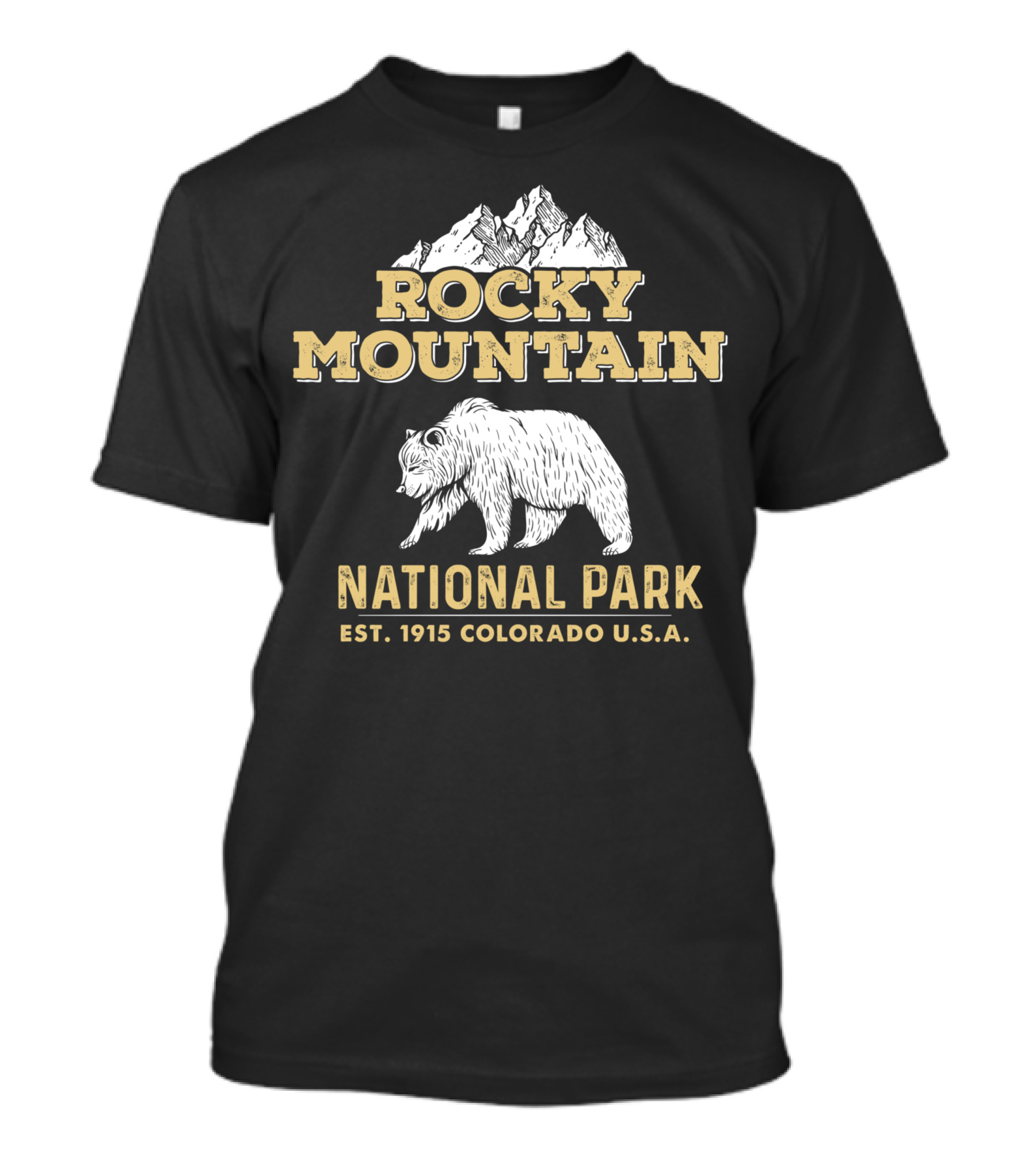 Rocky Mountain National Park Black Bear EST. 1915 Colorado U.S.A T-Shirt