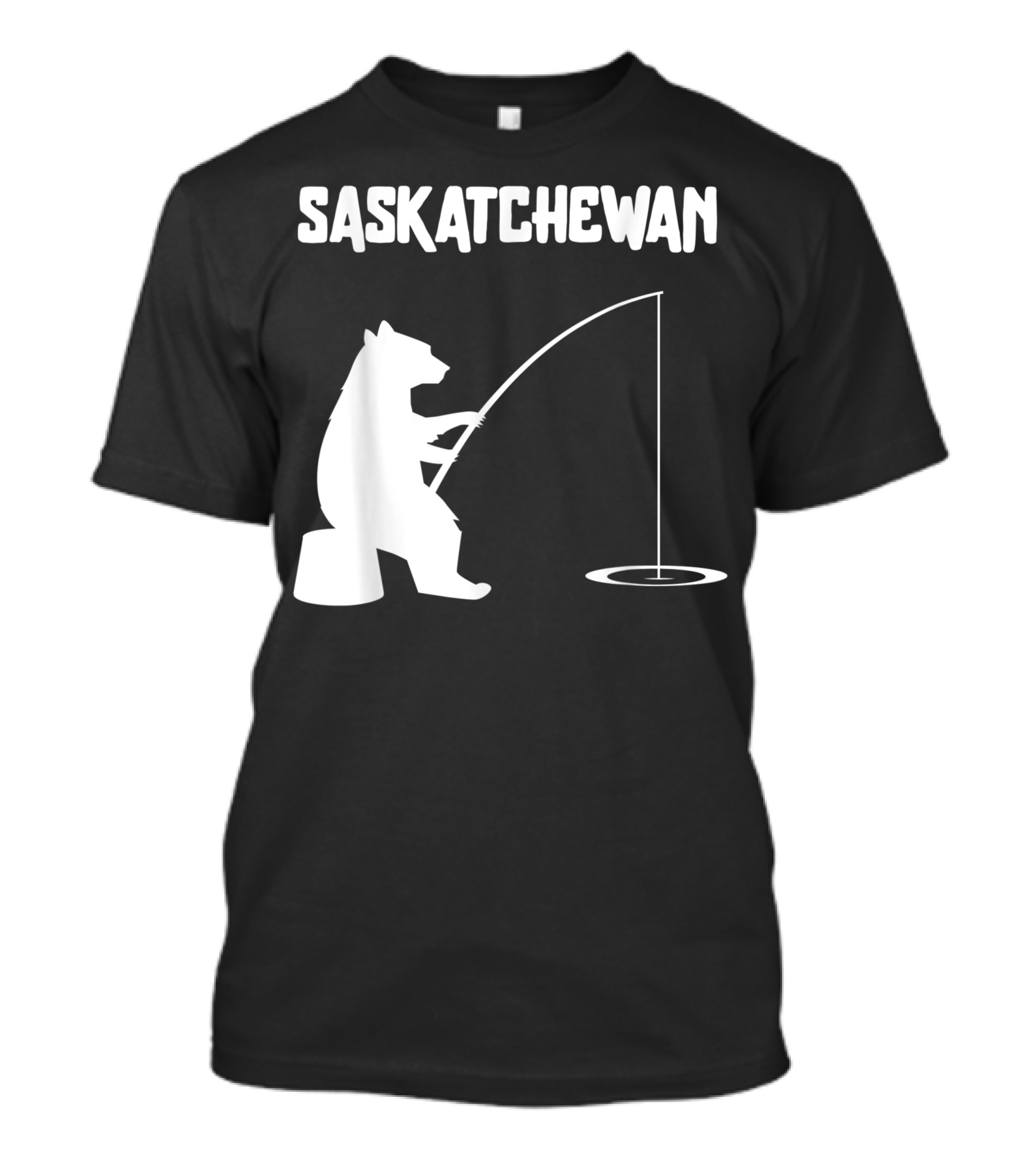 Saskatchewan Bear Ice Fishing T-Shirt
