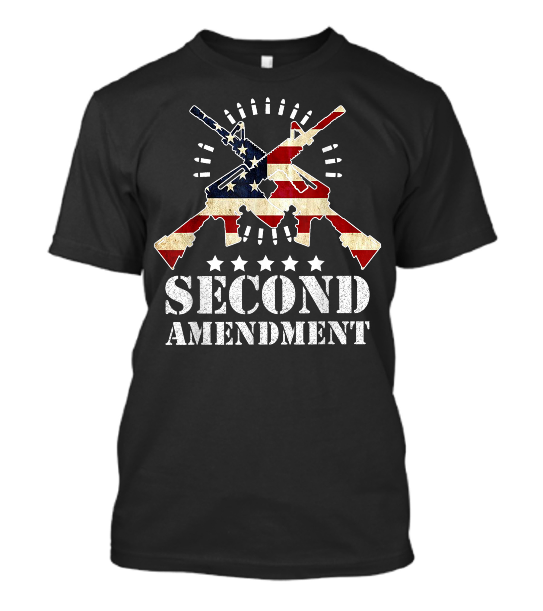Second Amendment 2A Patriot Stars Rifle Flag T-Shirt